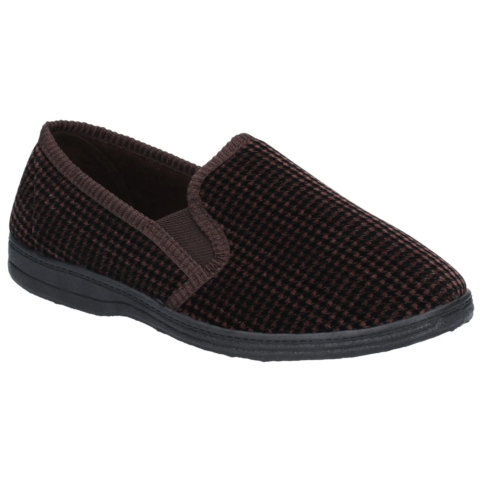 Mirak Mens Highbury Twin Gusset Slipper Brown - Image 4