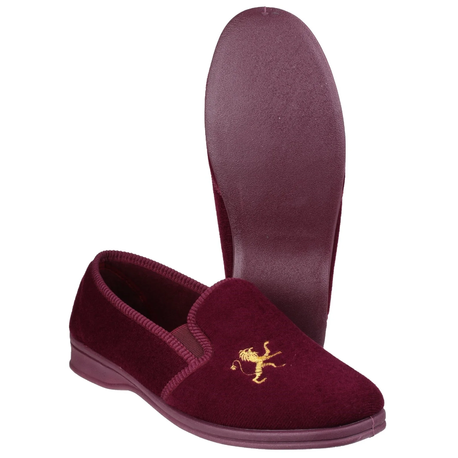 Mirak Mens Warminster Slipper Wine - Image 4