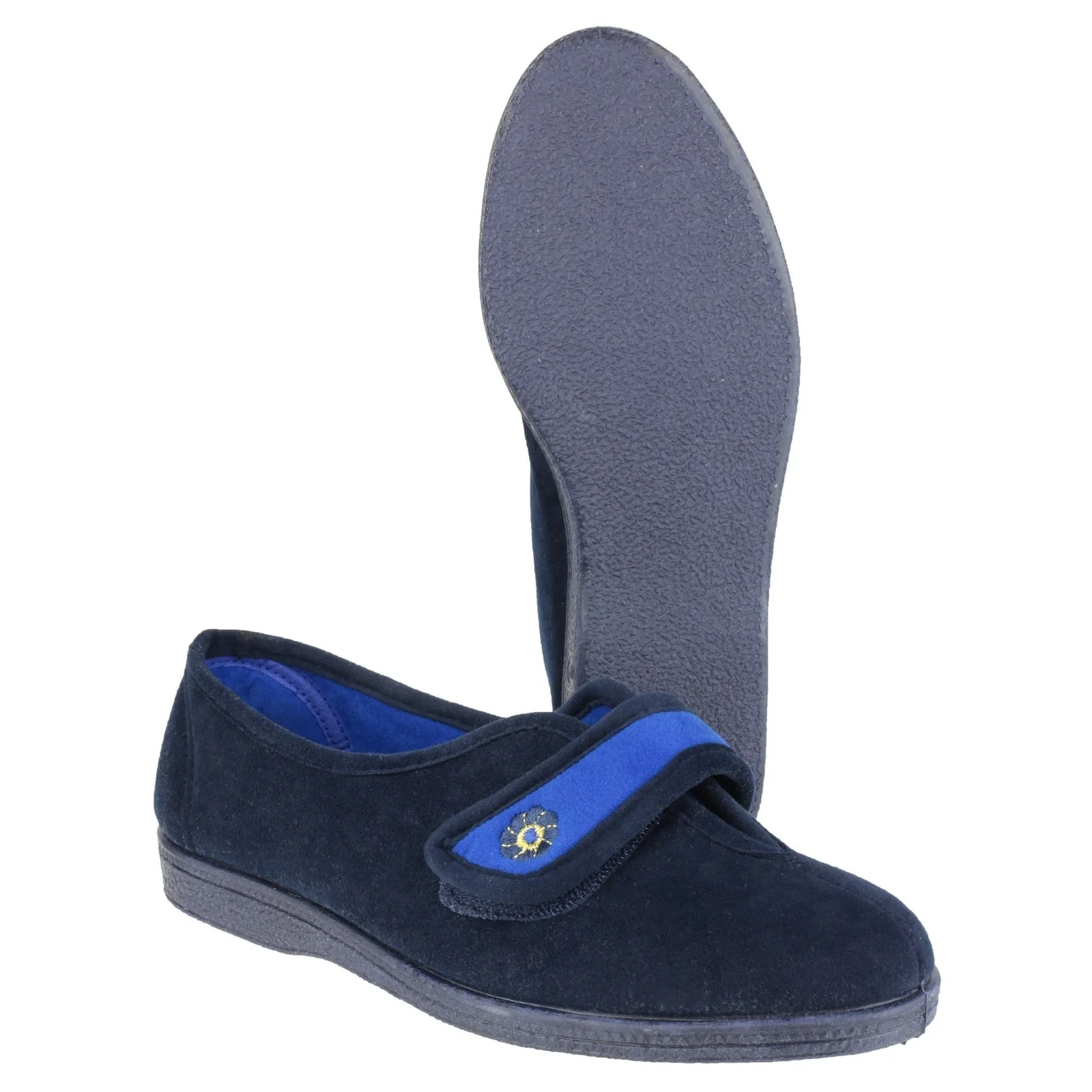 Mirak Womens Andrea Touch Fastening Slipper Navy - Image 5