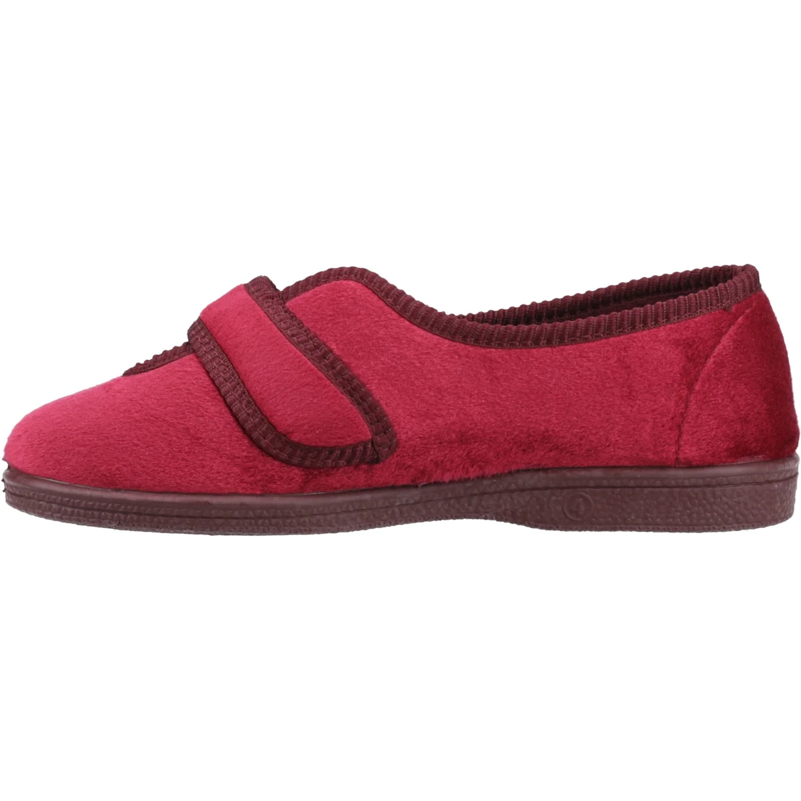 Mirak Womens Andrea Touch Fastening Slipper Wine - Image 2