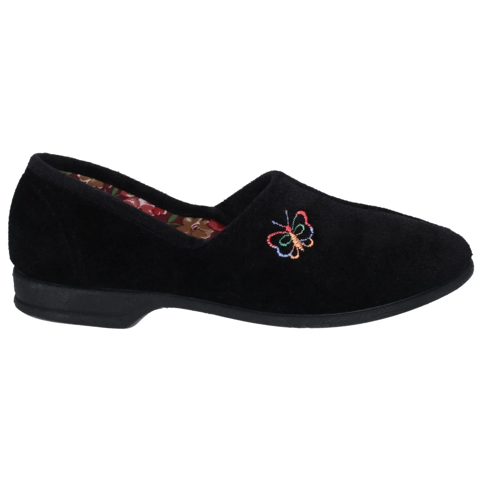 Mirak Womens Bouquet Slipper Black