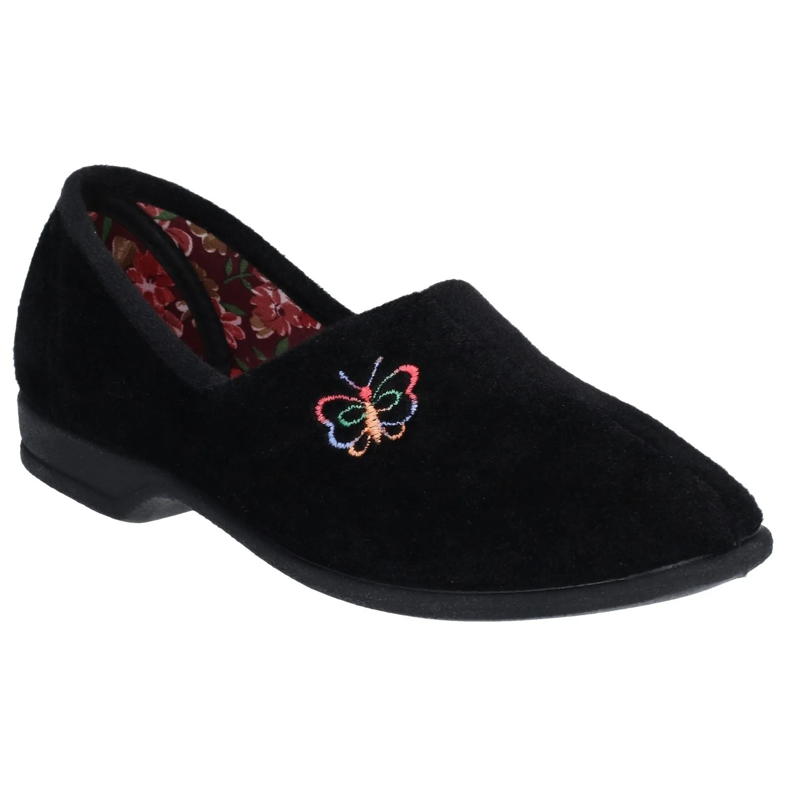 Mirak Womens Bouquet Slipper Black - Image 4