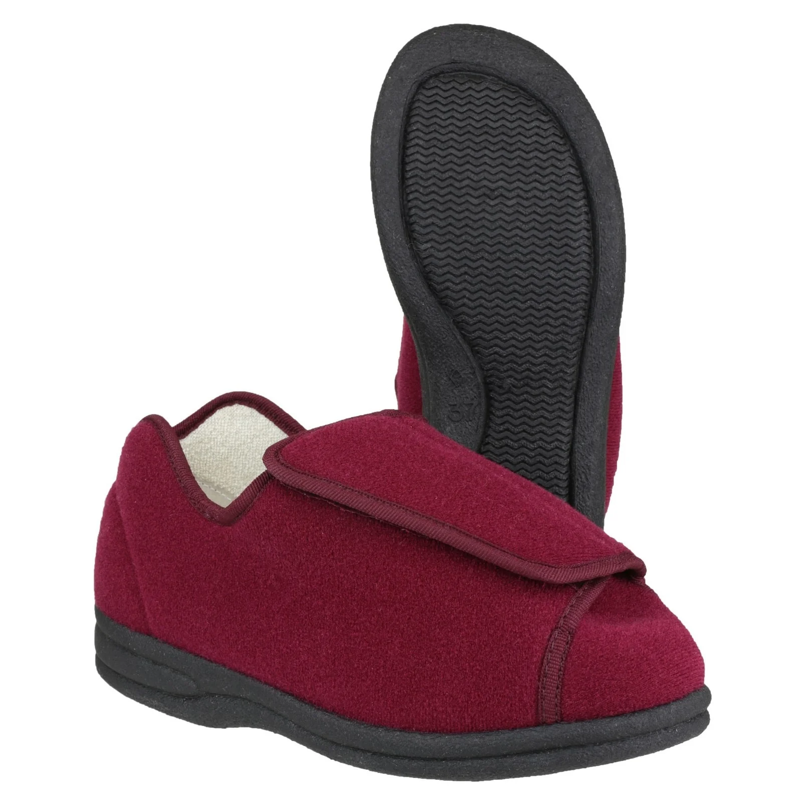 Mirak Womens Fife Touch Fastening Slipper Wine - Image 5