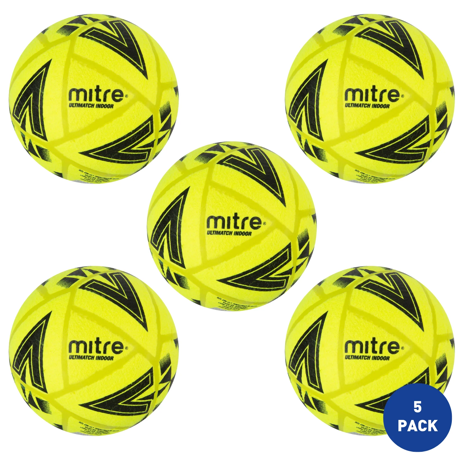 Mitre Ultimatch Indoor Ball - 5 Pack