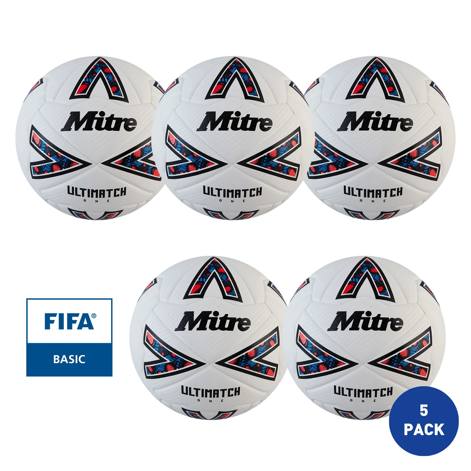 Mitre Ultimatch One 24 Football - 5 Pack