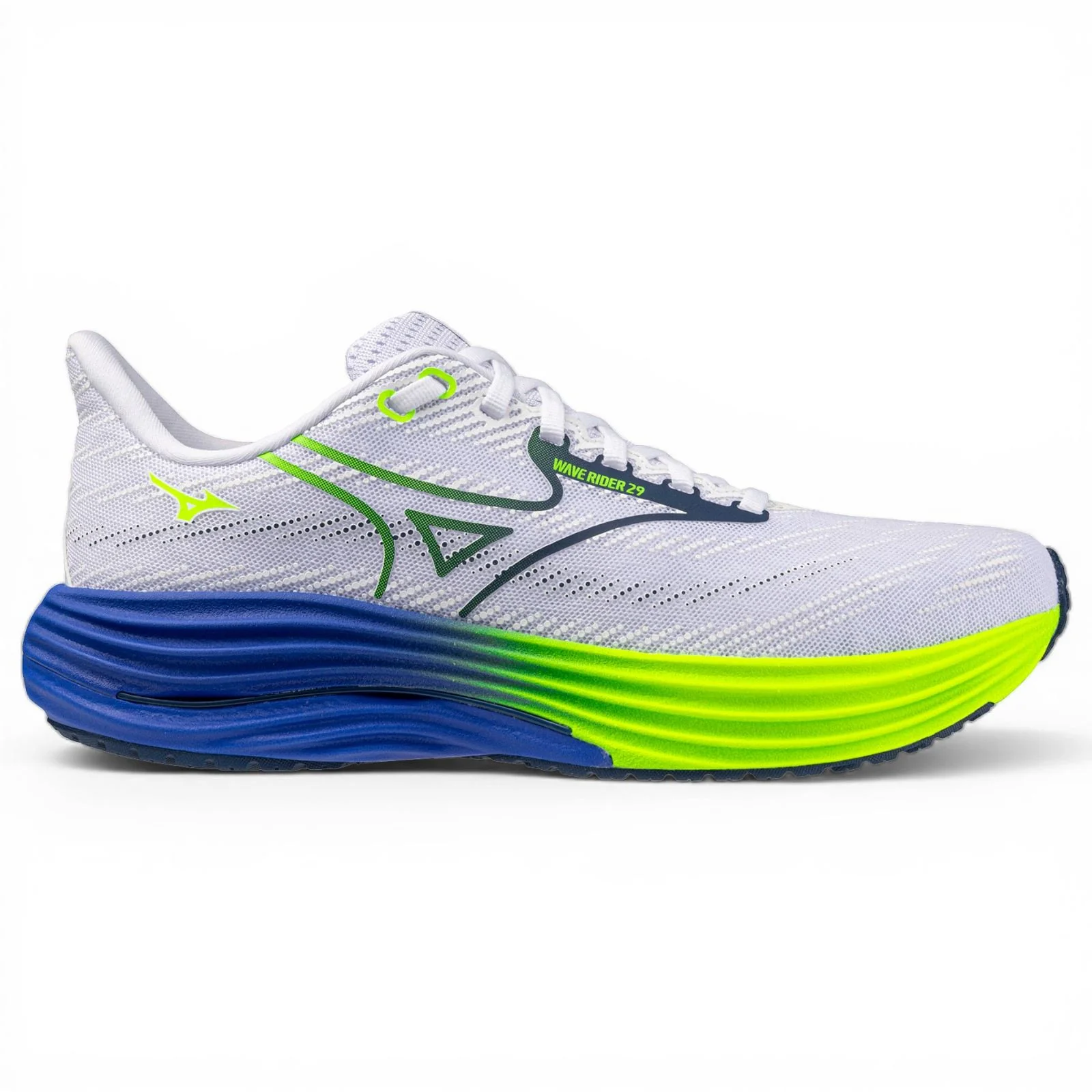 Mizuno Wave Rider 29 Mens Cushioned Running Shoes - White