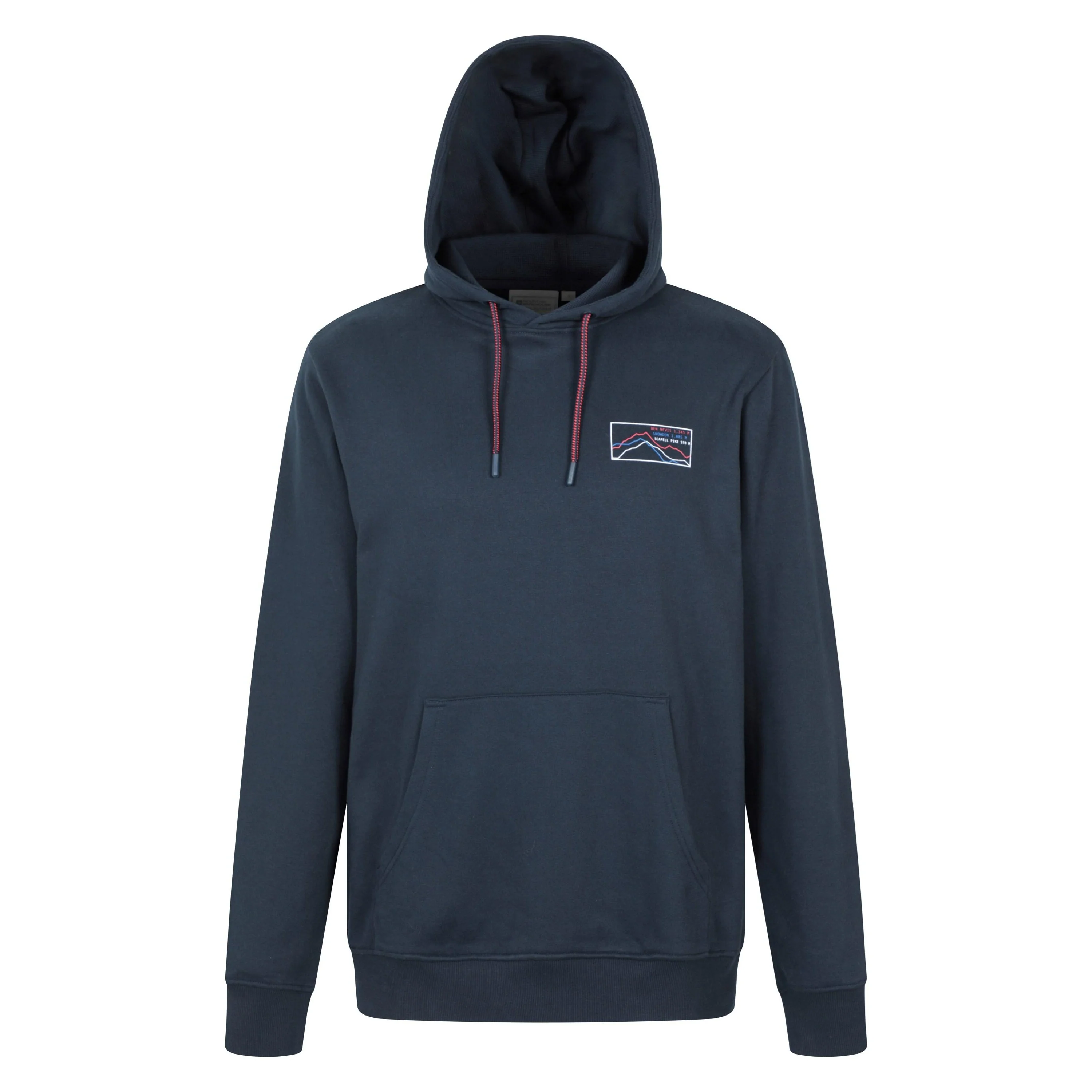 Mountain Warehouse Mens 3 Peaks Mountain Hoodie Dark Blue