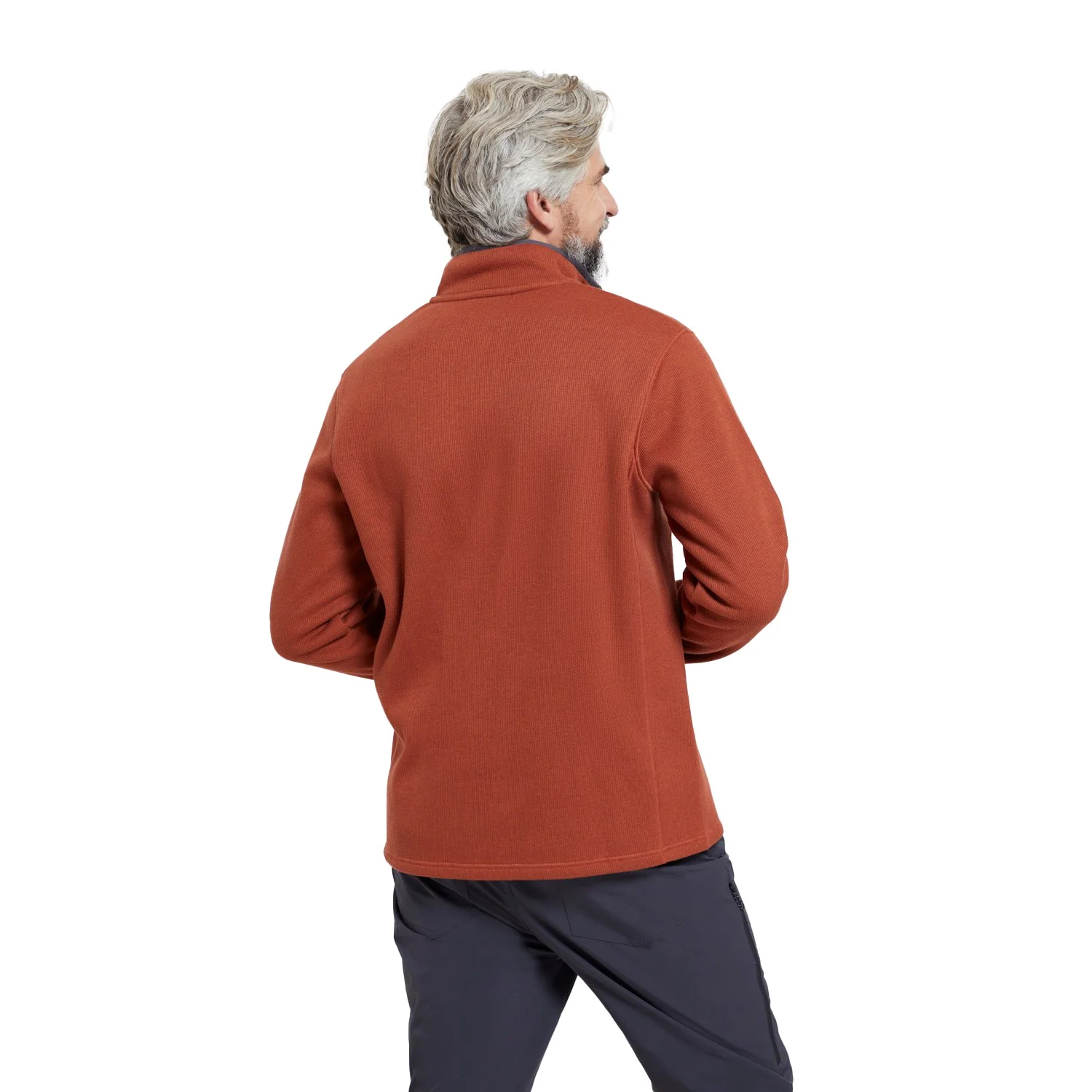 Mountain Warehouse Mens Beta Contrast Zip Top Rust - Image 2