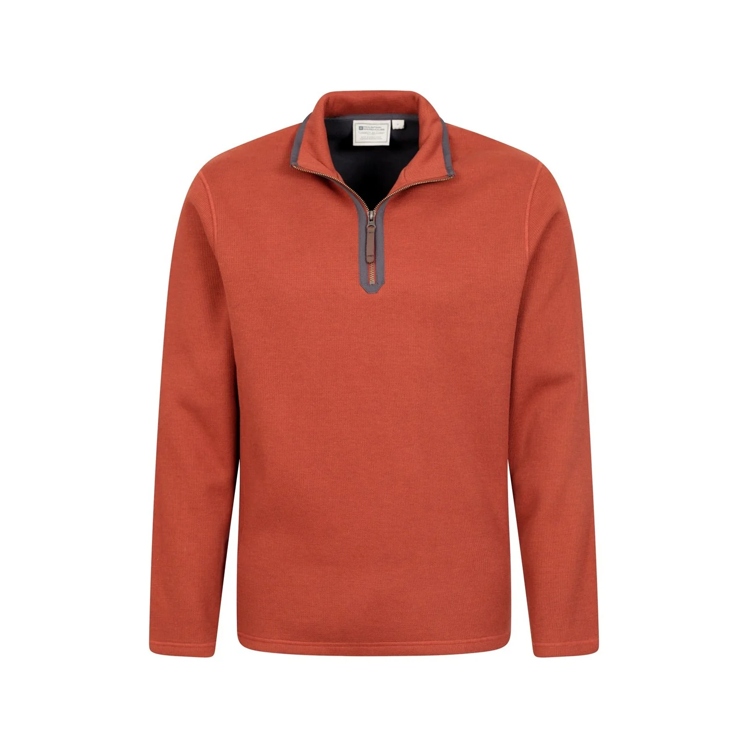 Mountain Warehouse Mens Beta Contrast Zip Top Rust - Image 3