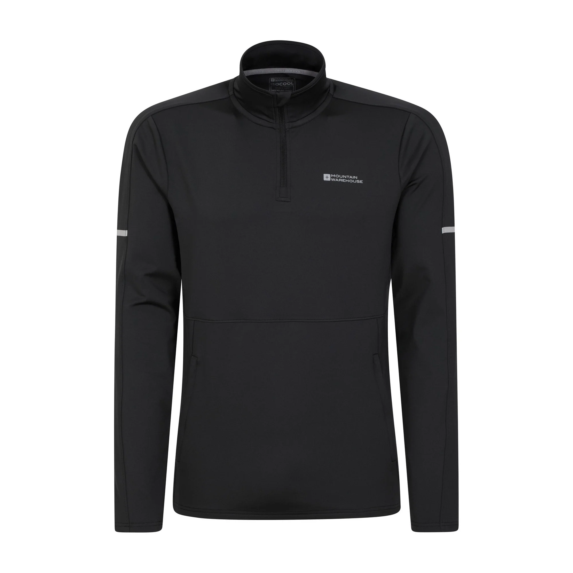 Mountain Warehouse Mens Core Recycled Half Zip Midlayer Black