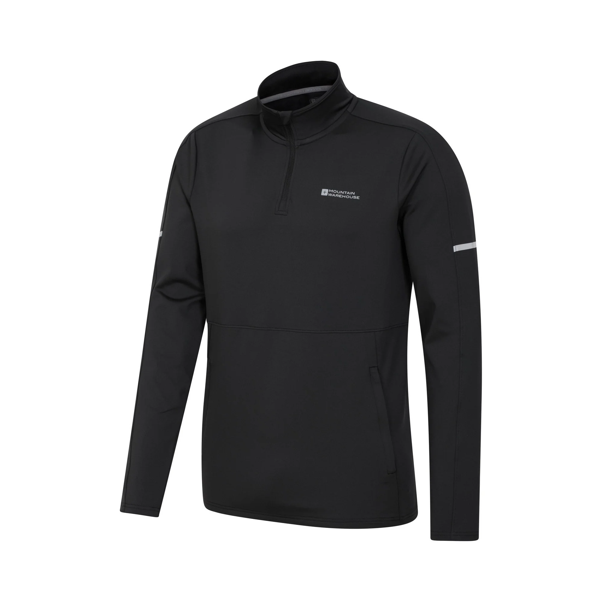 Mountain Warehouse Mens Core Recycled Half Zip Midlayer Black - Image 2