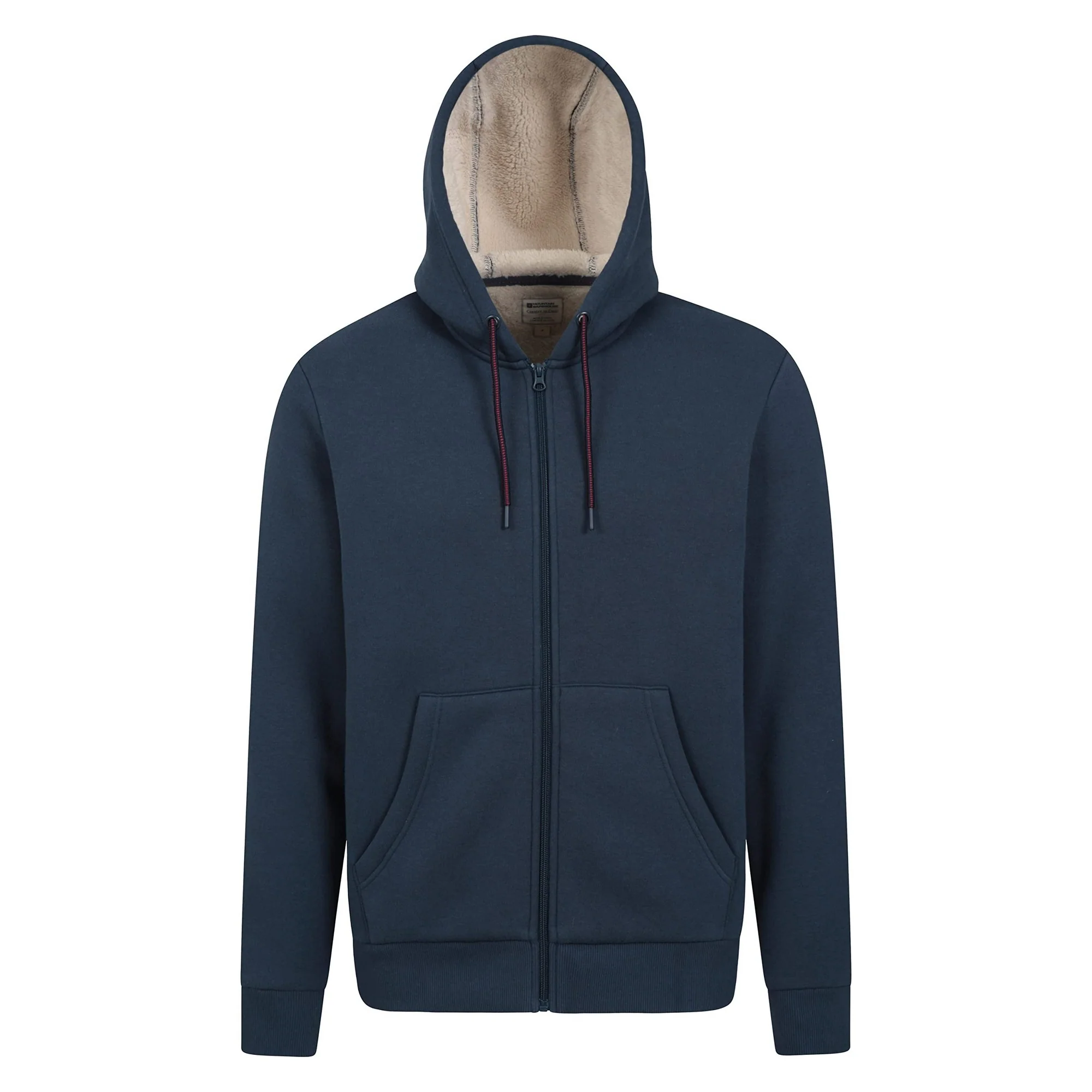 Mountain Warehouse Mens Dalton Borg Lined Full Zip Hoodie Navy