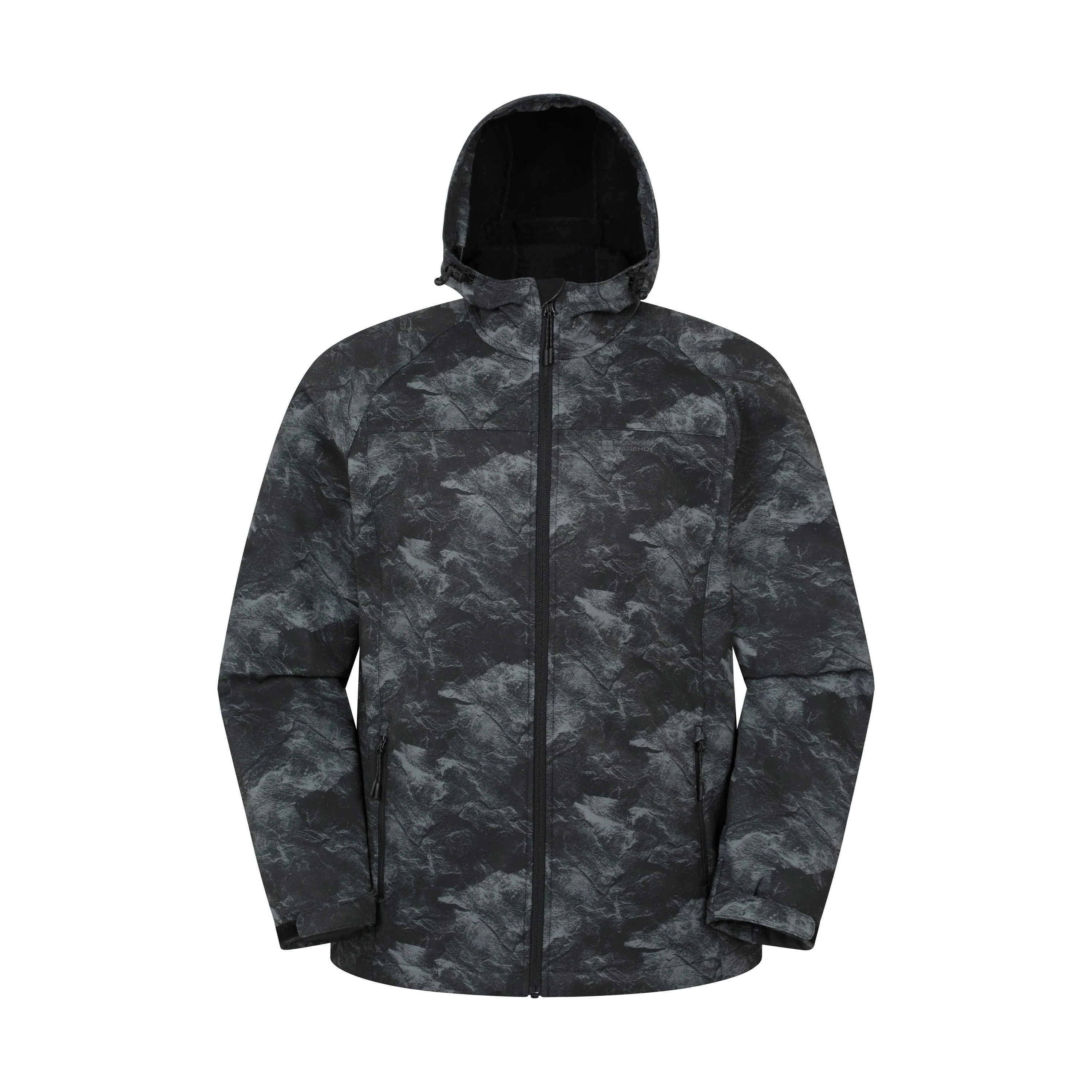 Mountain Warehouse Mens Exodus Showerproof Soft Shell Jacket Alloy Grey