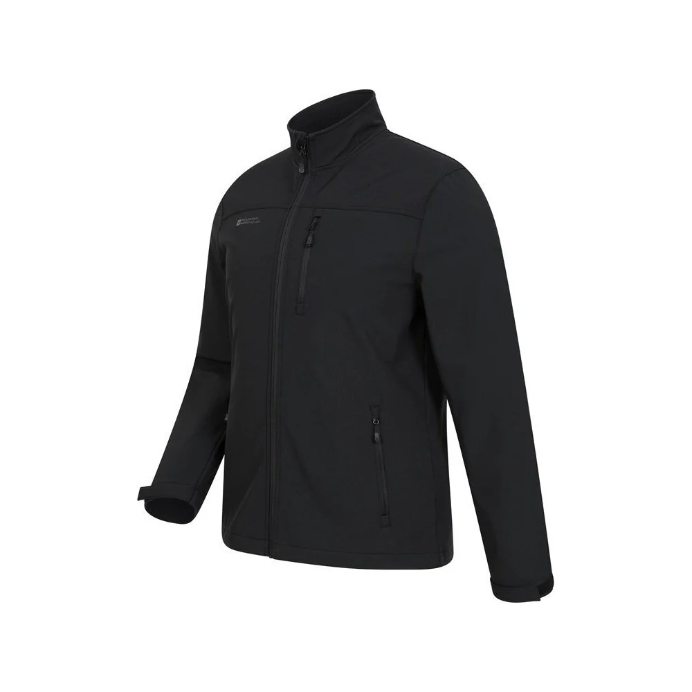 Mountain Warehouse Mens Grasmere Soft Shell Jacket Black - Image 3