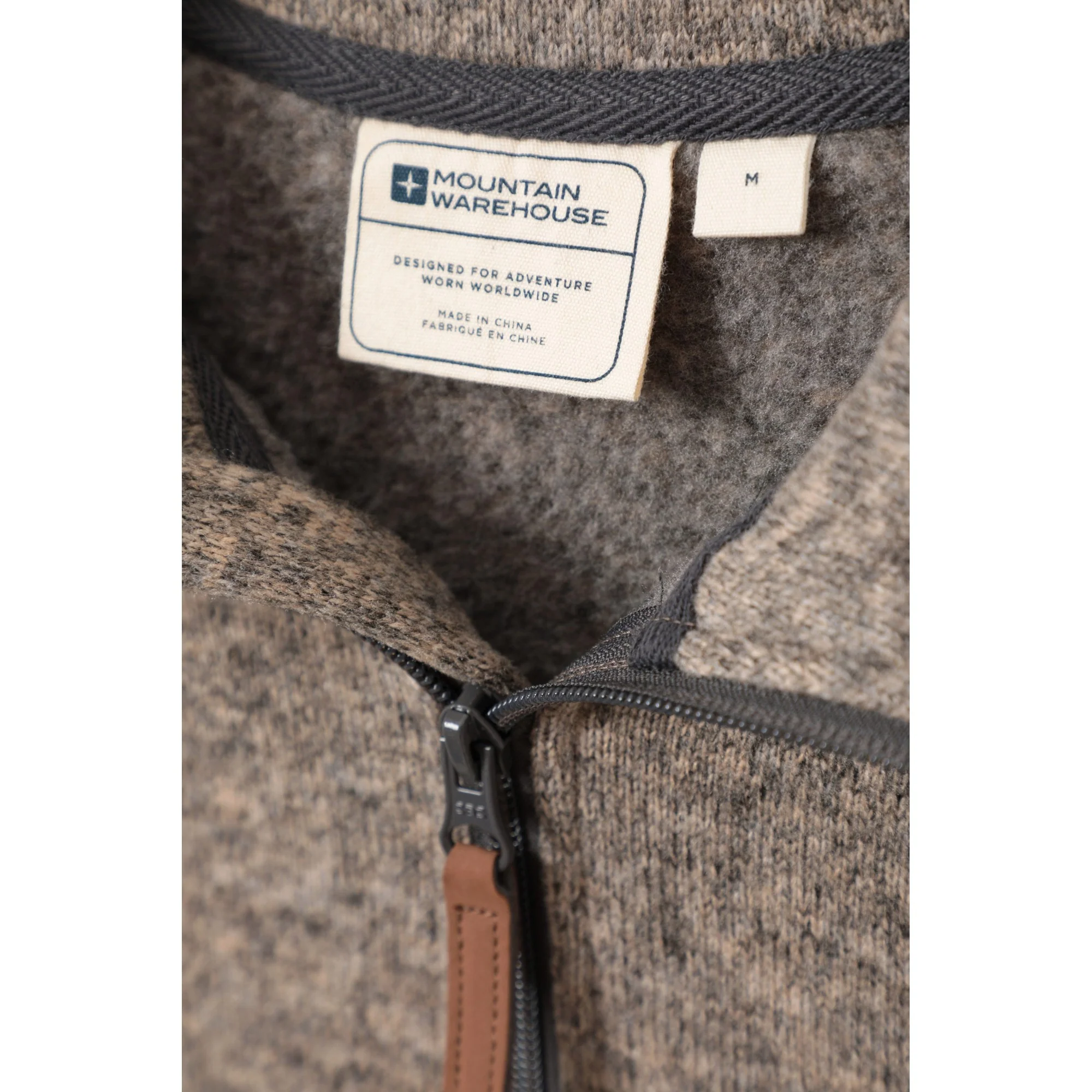 Mountain Warehouse Mens Idris II Half Zip Fleece Top Beige - Image 2
