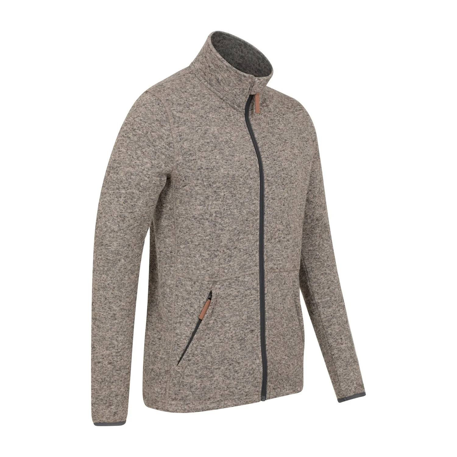 Mountain Warehouse Mens Idris III Full Zip Fleece Jacket Beige - Image 2
