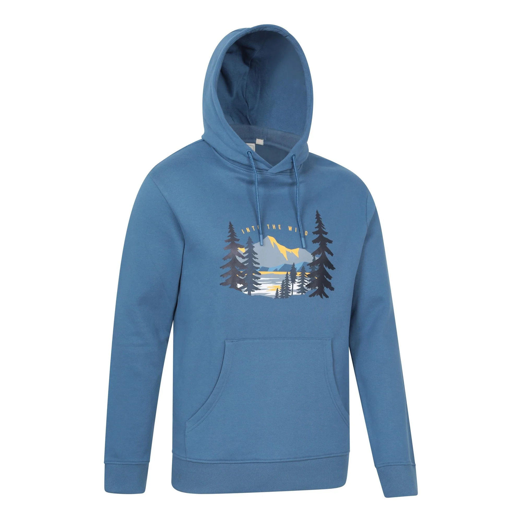 Mountain Warehouse Mens Into The Wild Hoodie Blue - Image 3