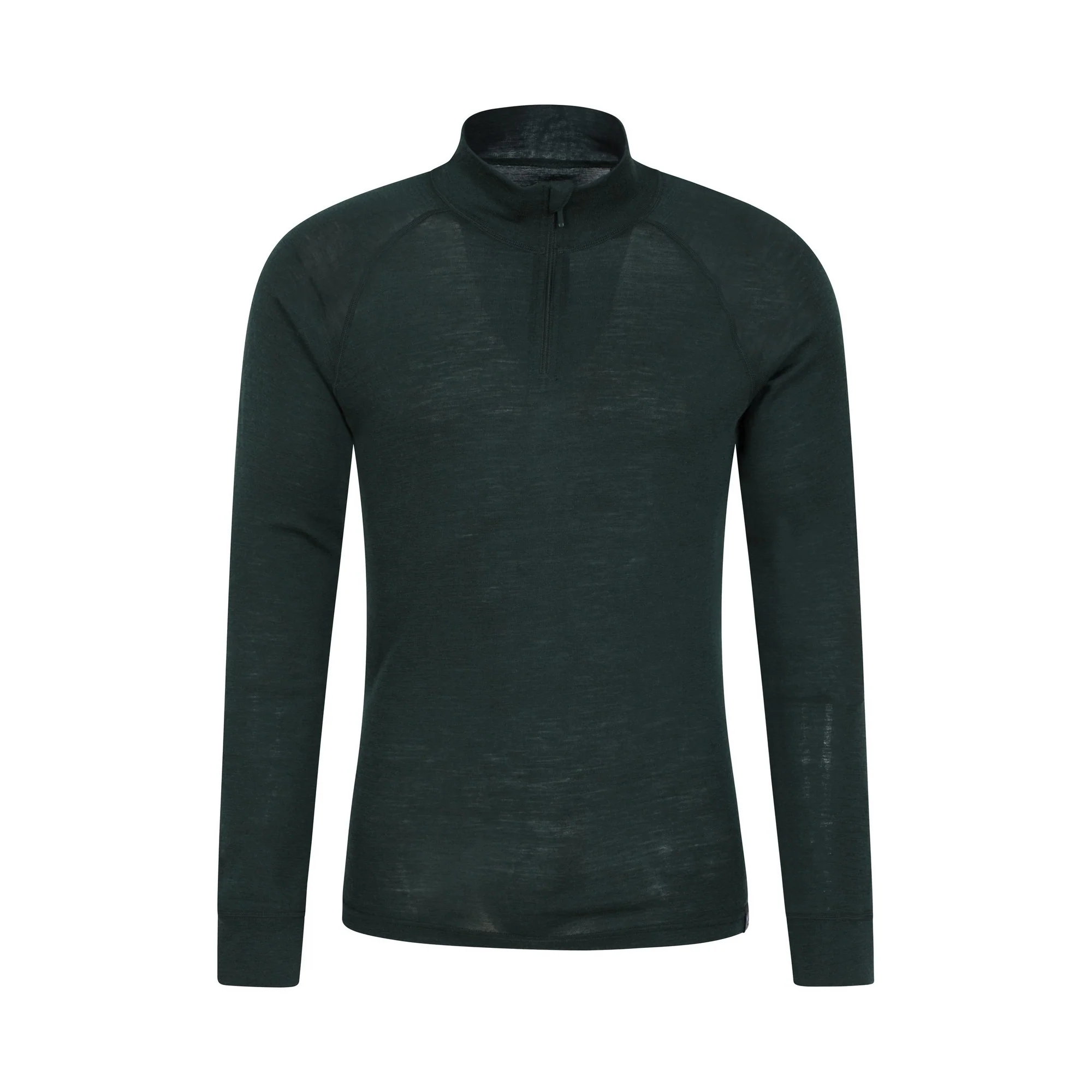 Mountain Warehouse Mens Merino II Base Layer Top Dark Green