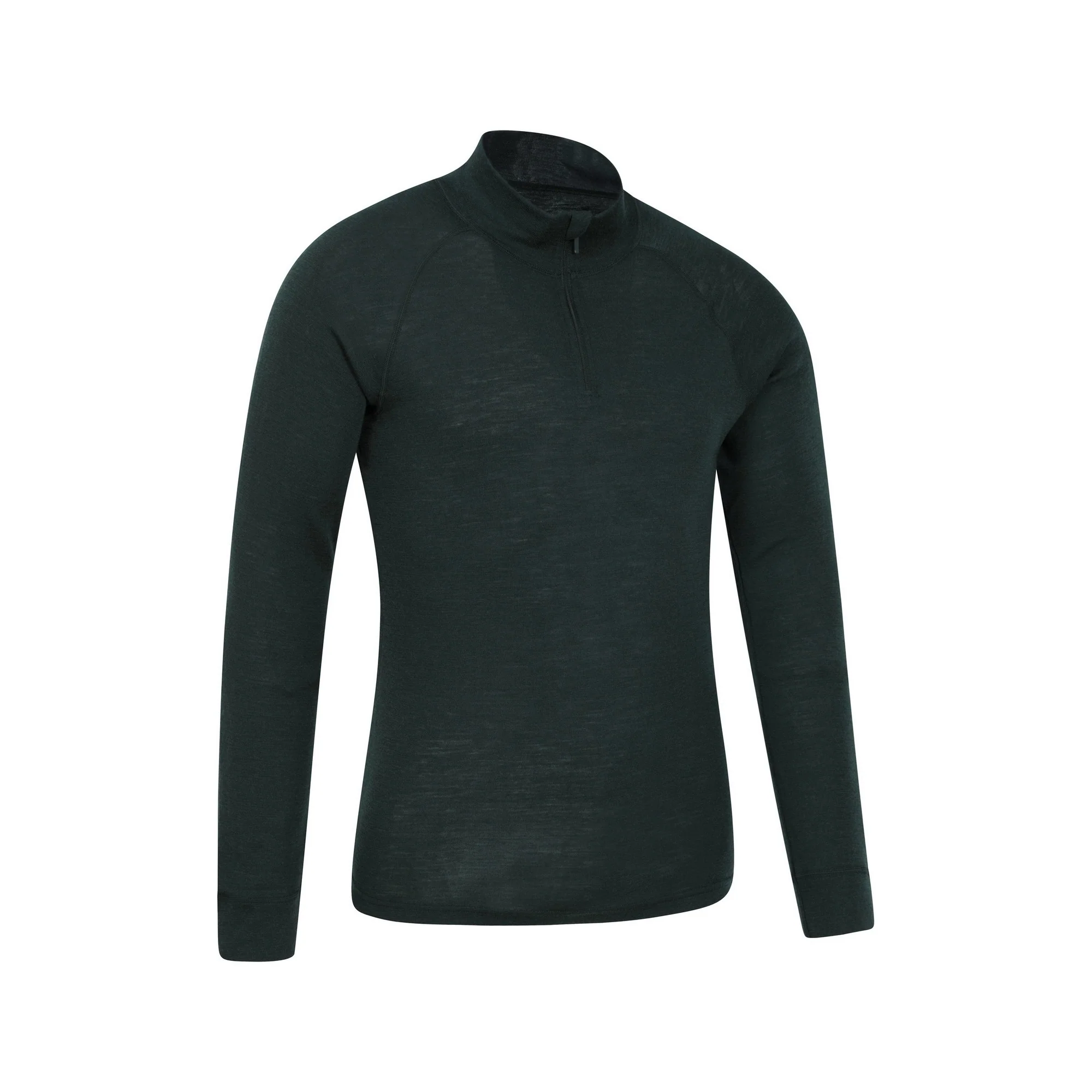 Mountain Warehouse Mens Merino II Base Layer Top Dark Green - Image 2