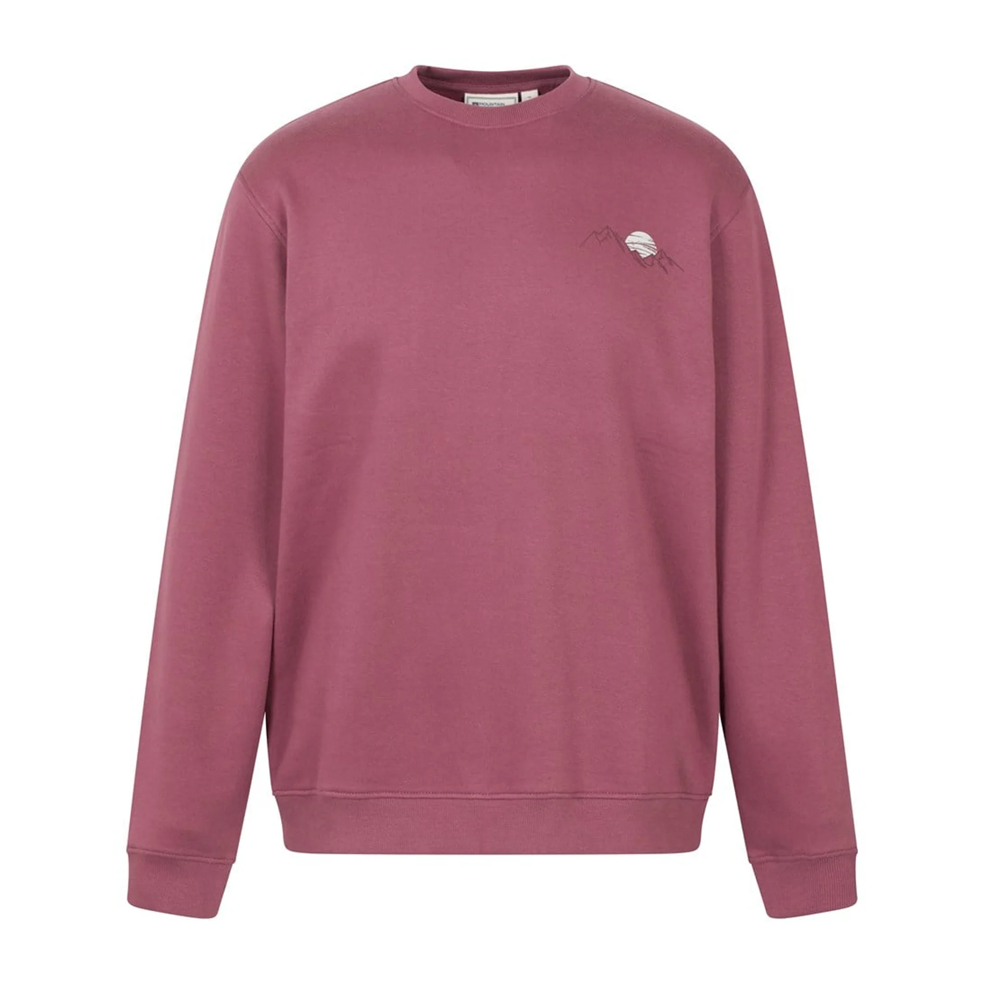 Mountain Warehouse Mens Mountain Scene Sweatshirt Burgundy