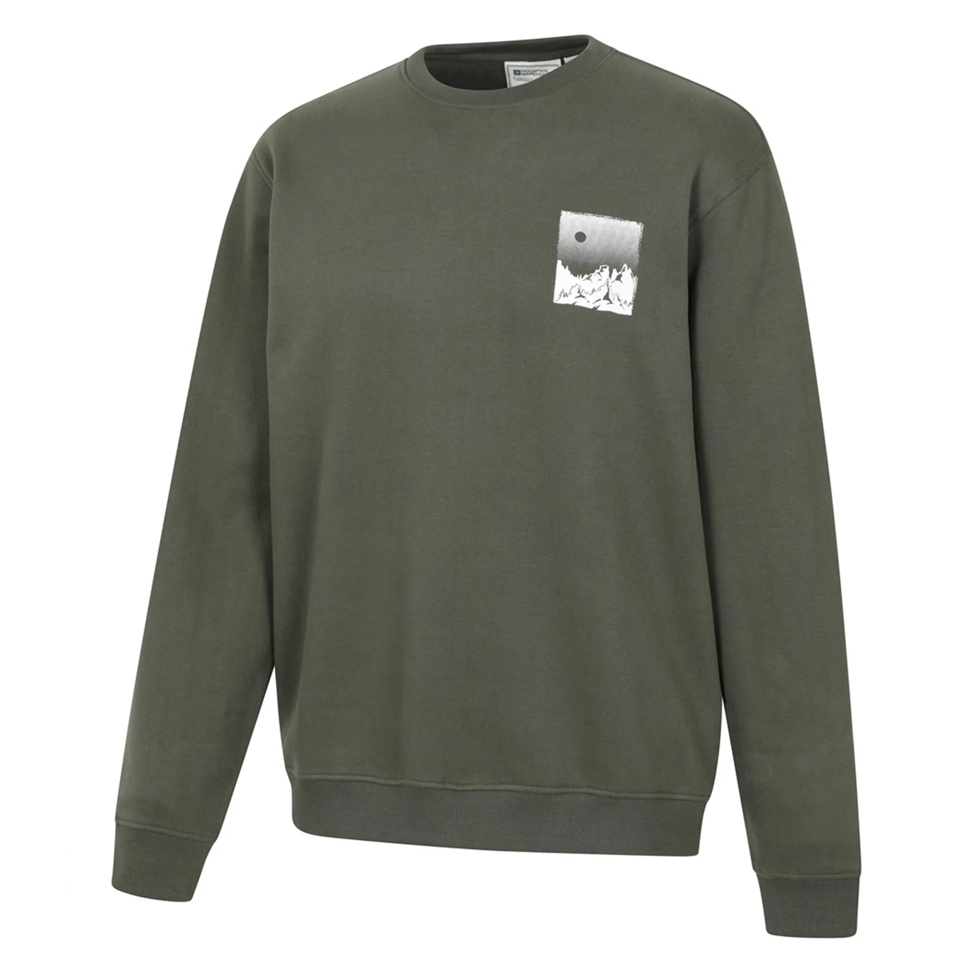 Mountain Warehouse Mens Mountain Scene Sweatshirt Green - Image 3