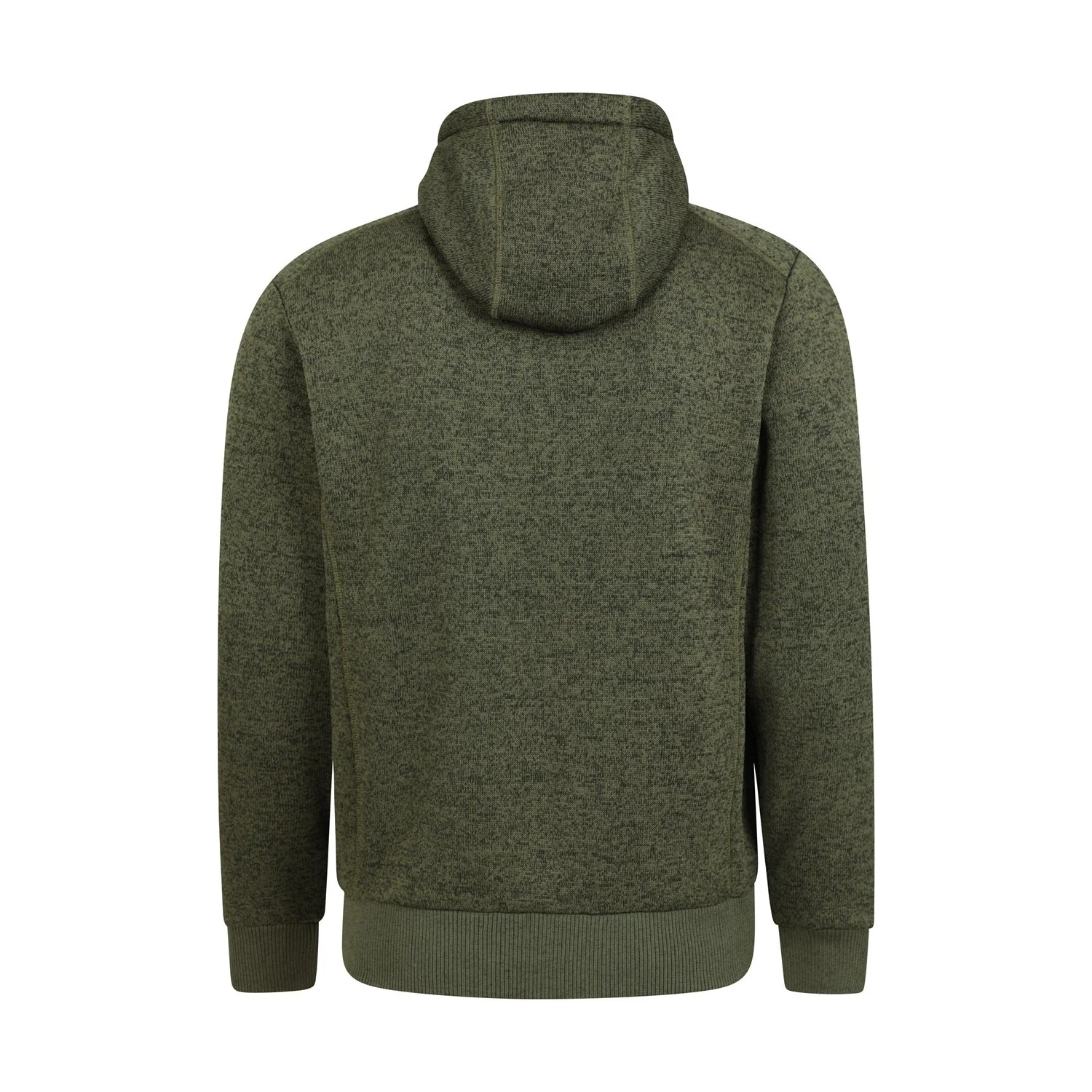 Mountain Warehouse Mens Nevis II Faux Fur Hoodie Green - Image 2