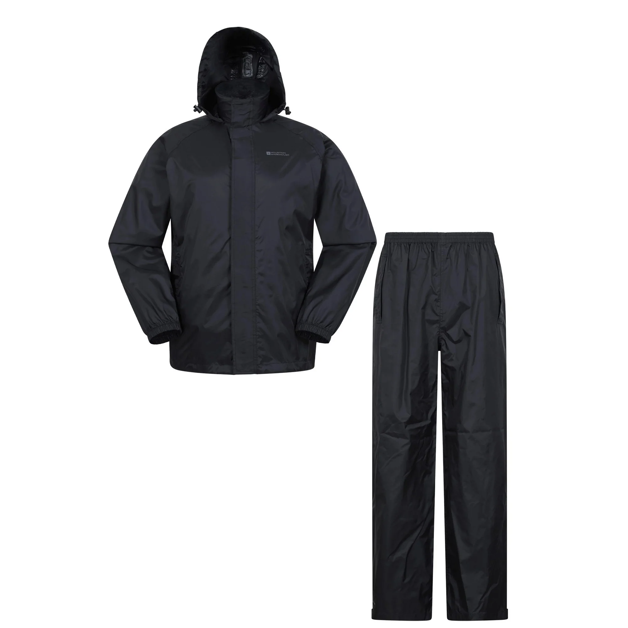 Mountain Warehouse Mens Pakka Jacket and Trousers Set Black