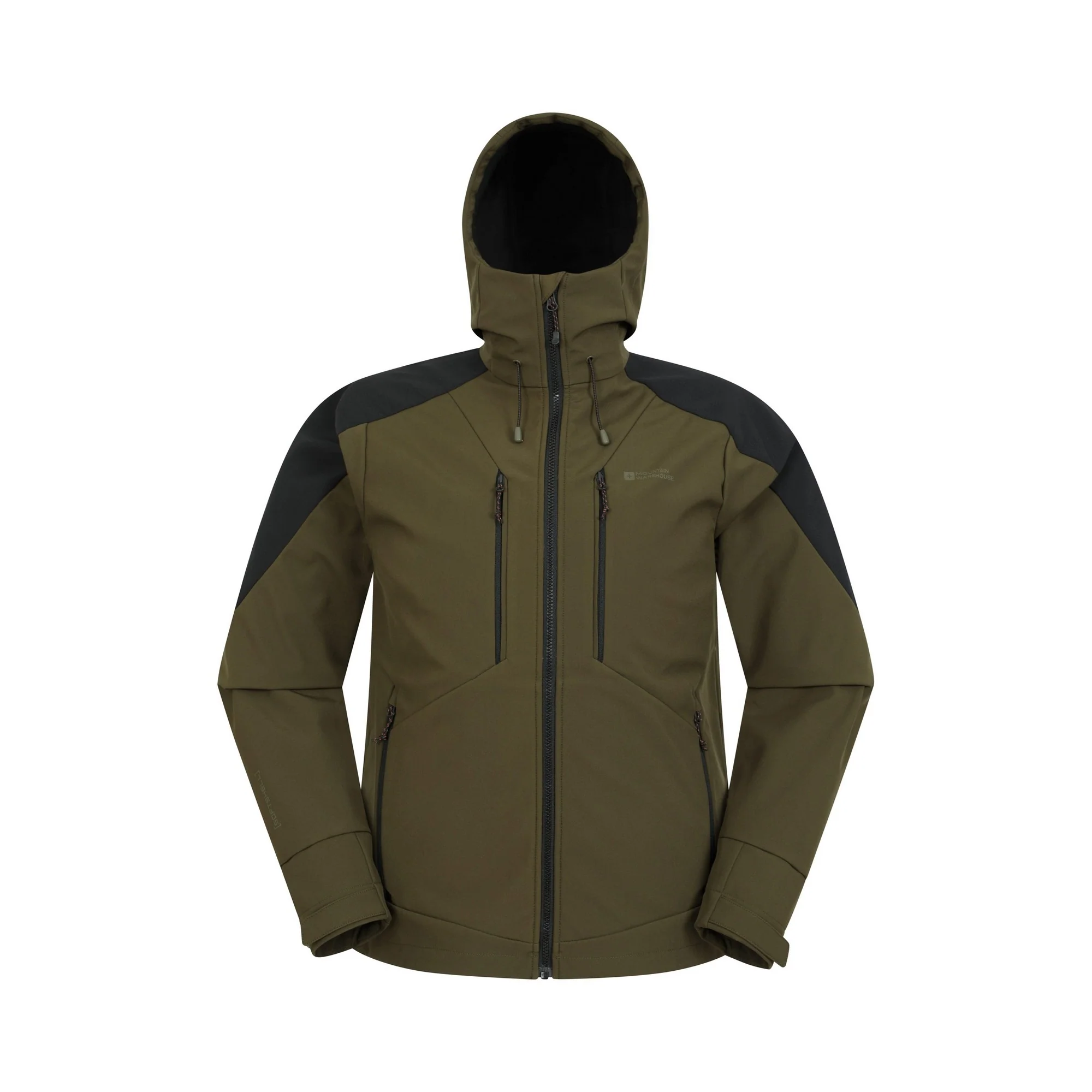 Mountain Warehouse Mens Radius Recycled Soft Shell Jacket Khaki Green