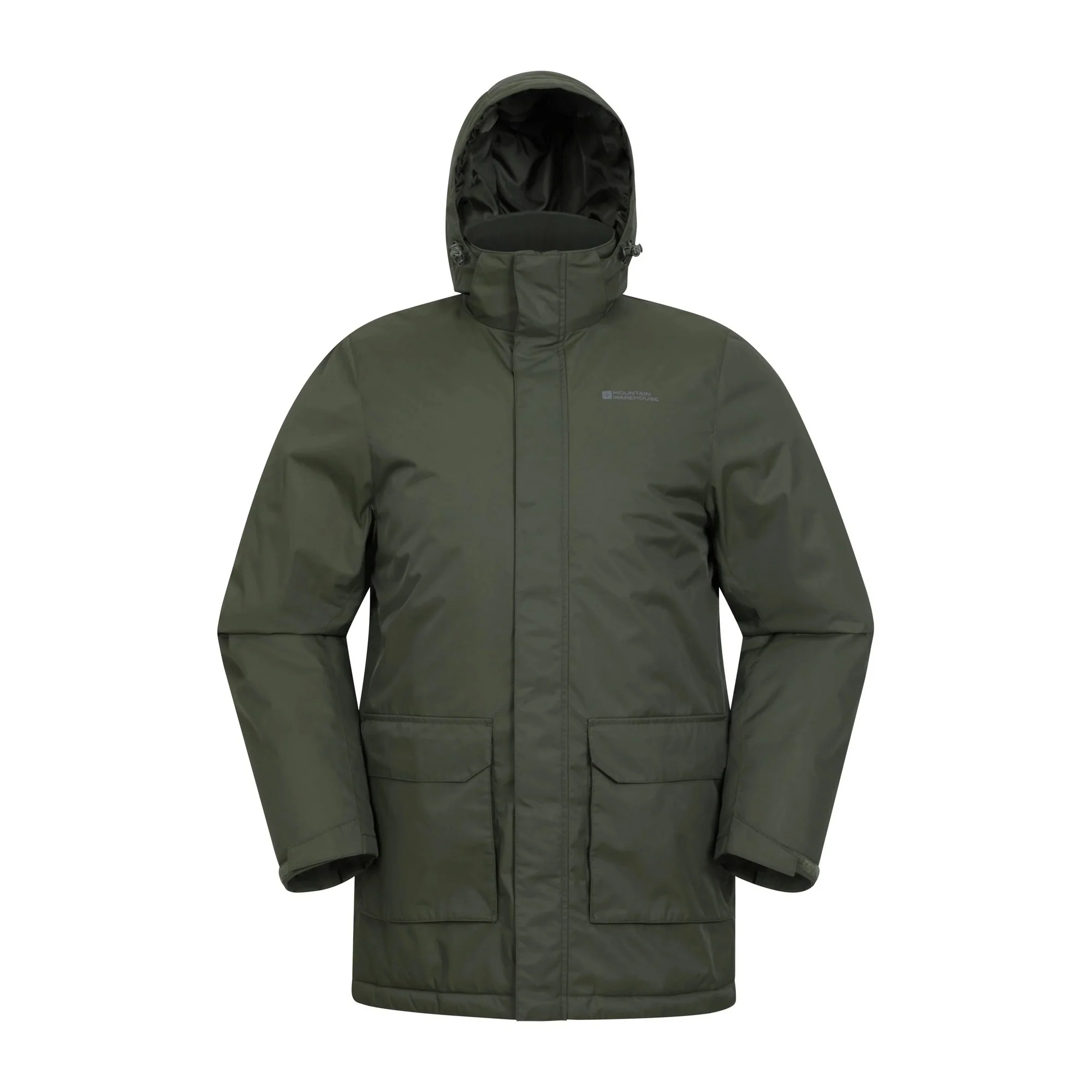Mountain Warehouse Mens Ranger Padded Parka Khaki Green