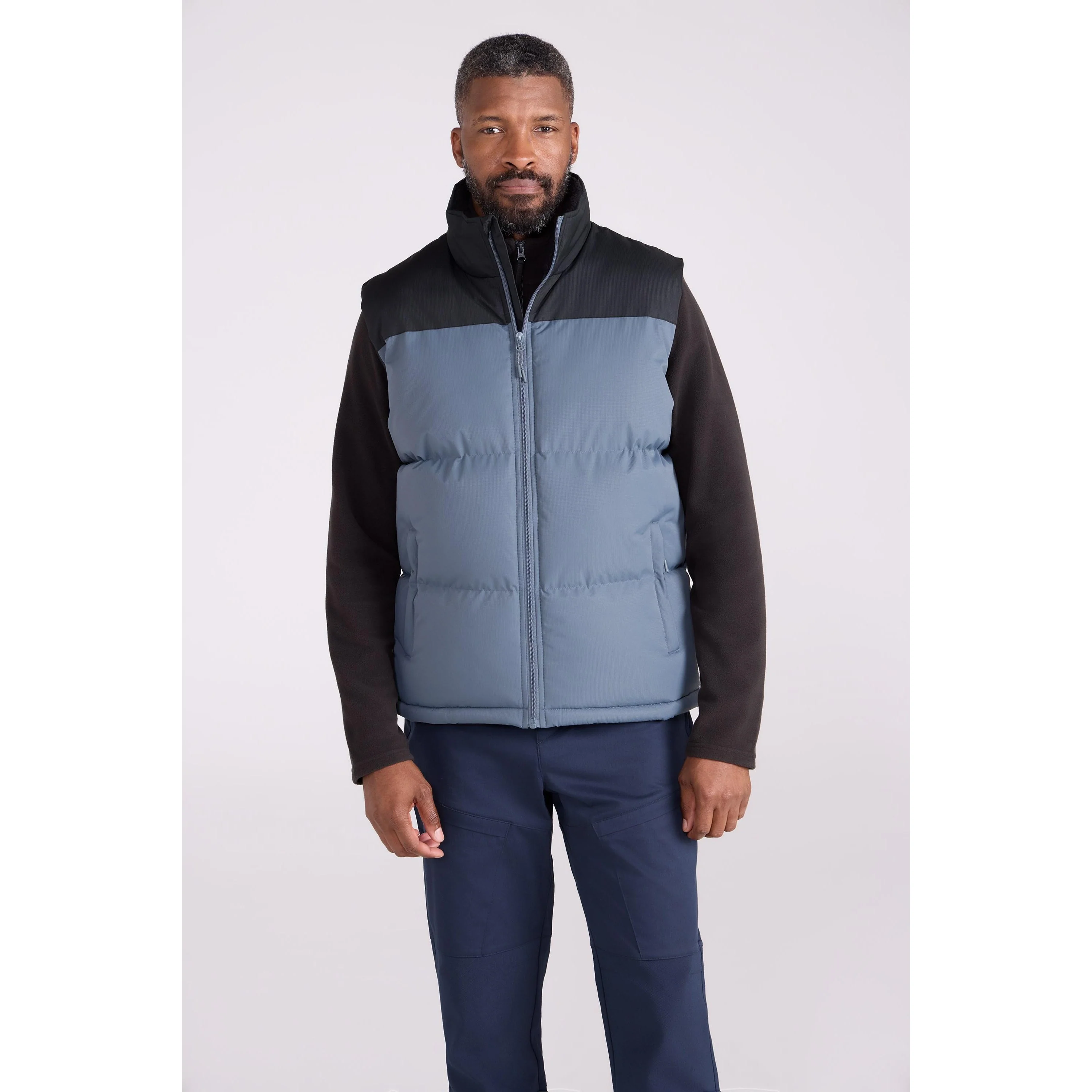 Mountain Warehouse Mens Rock Borg Padded Gilet Grey