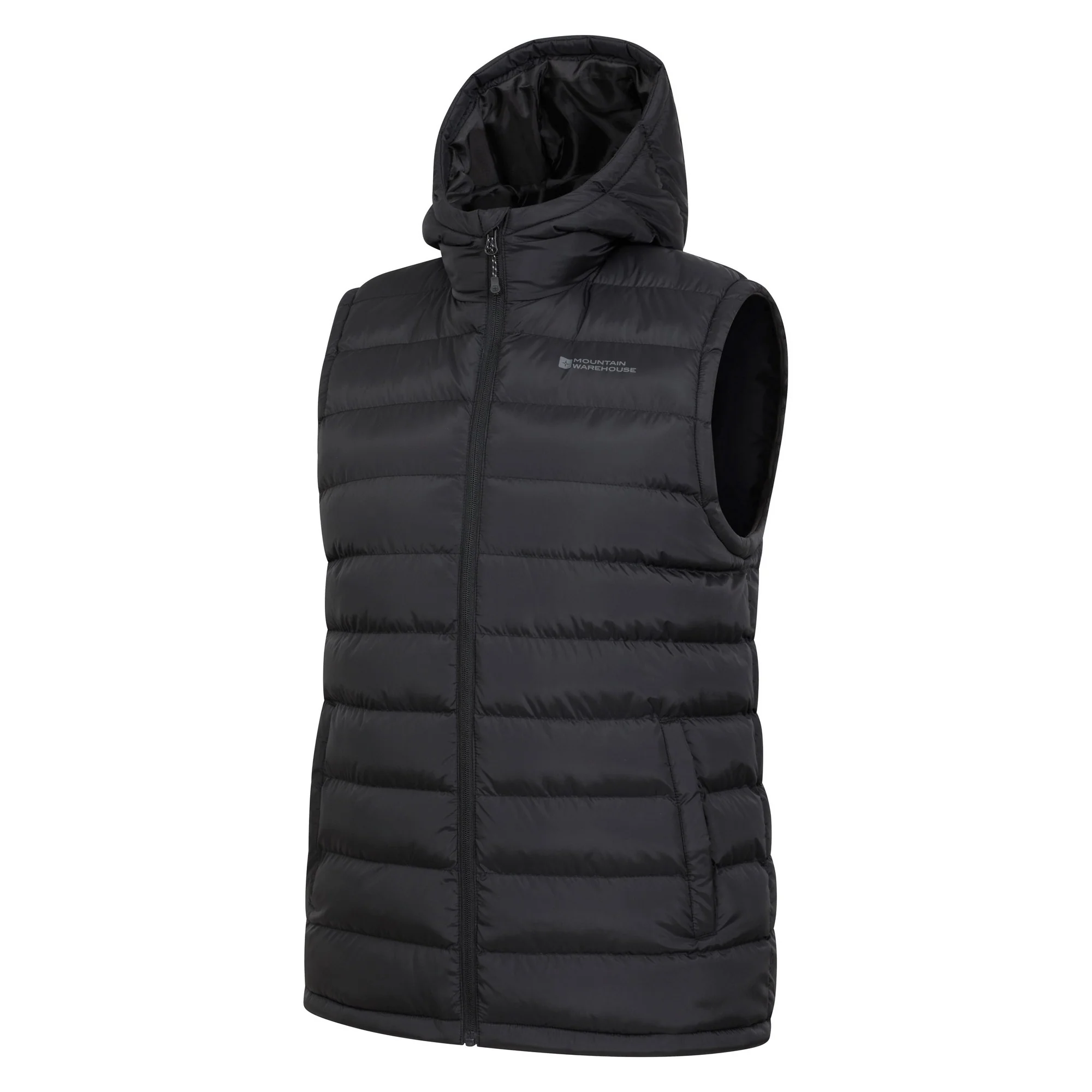 Mountain Warehouse Mens Seasons Hooded Padded Gilet Black - Image 3