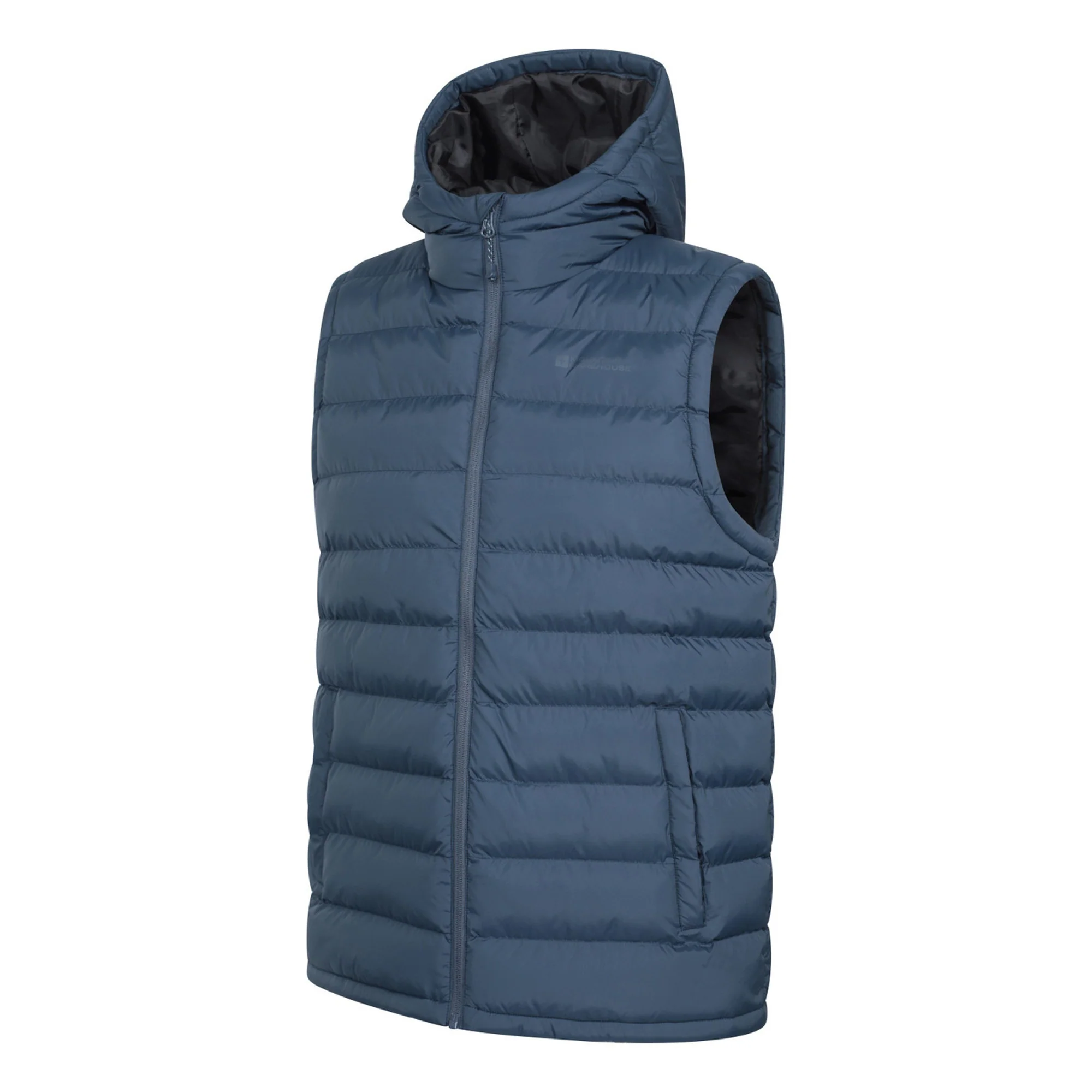 Mountain Warehouse Mens Seasons Hooded Padded Gilet Navy - Image 3