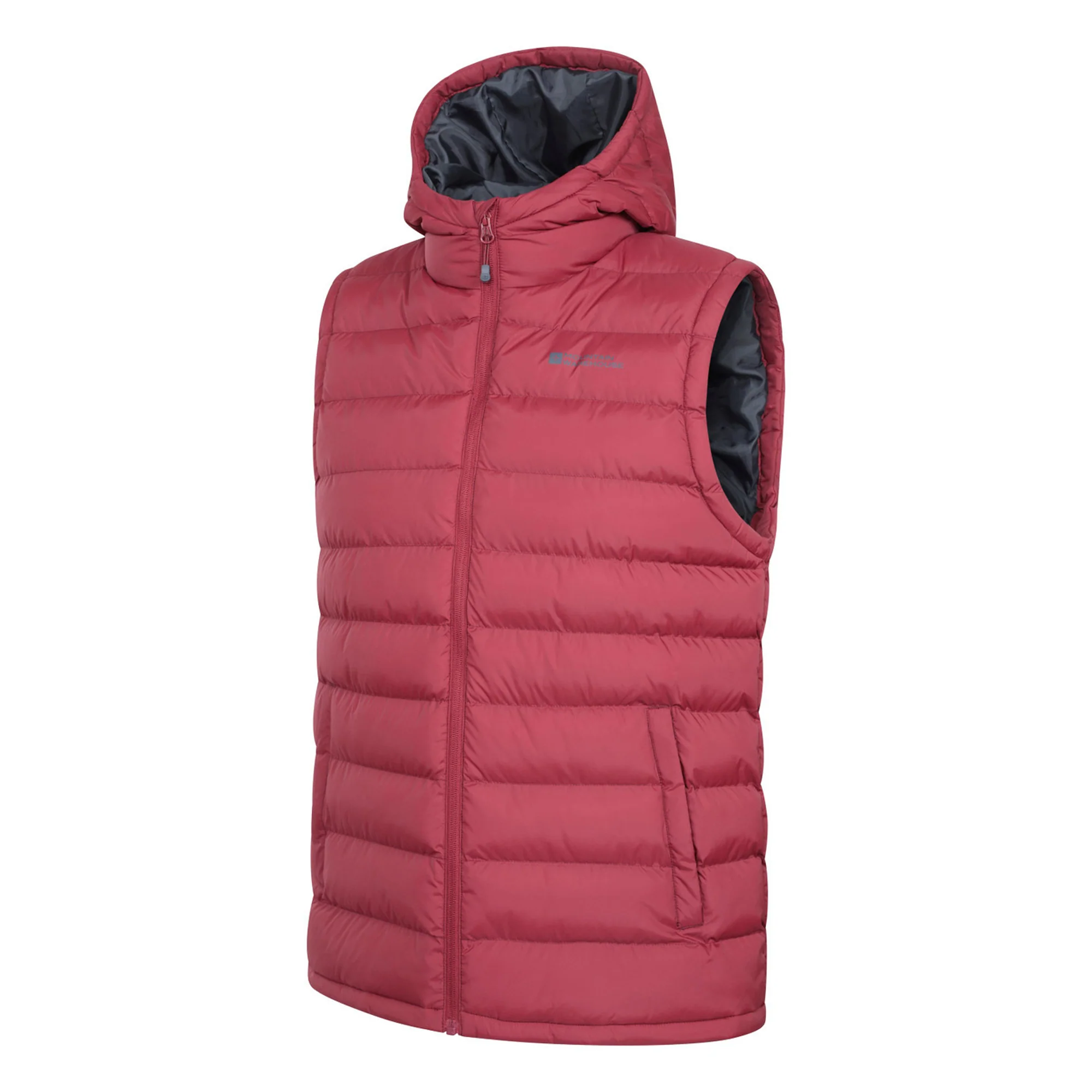 Mountain Warehouse Mens Seasons Hooded Padded Gilet Red - Image 3