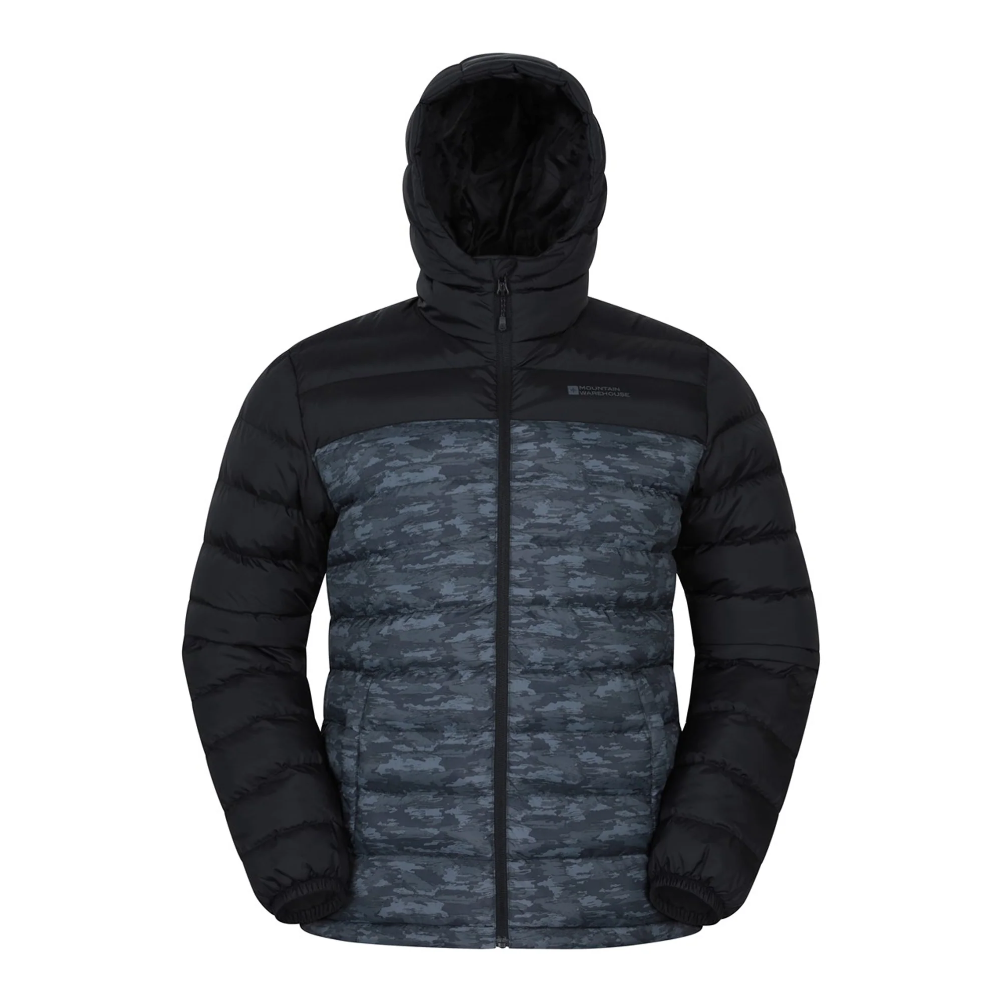 Mountain Warehouse Mens Seasons II Camo Padded Jacket Monochrome