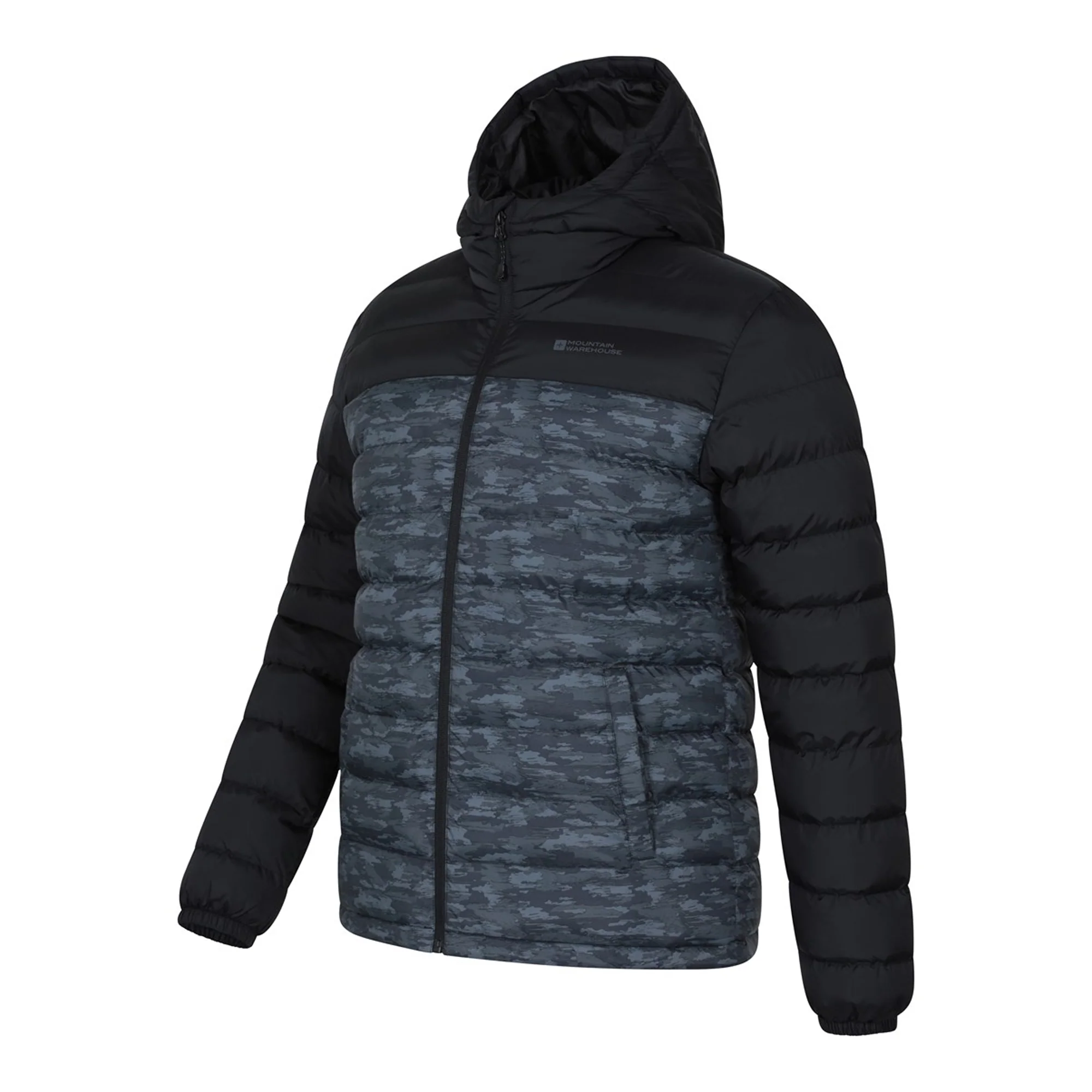 Mountain Warehouse Mens Seasons II Camo Padded Jacket Monochrome - Image 3