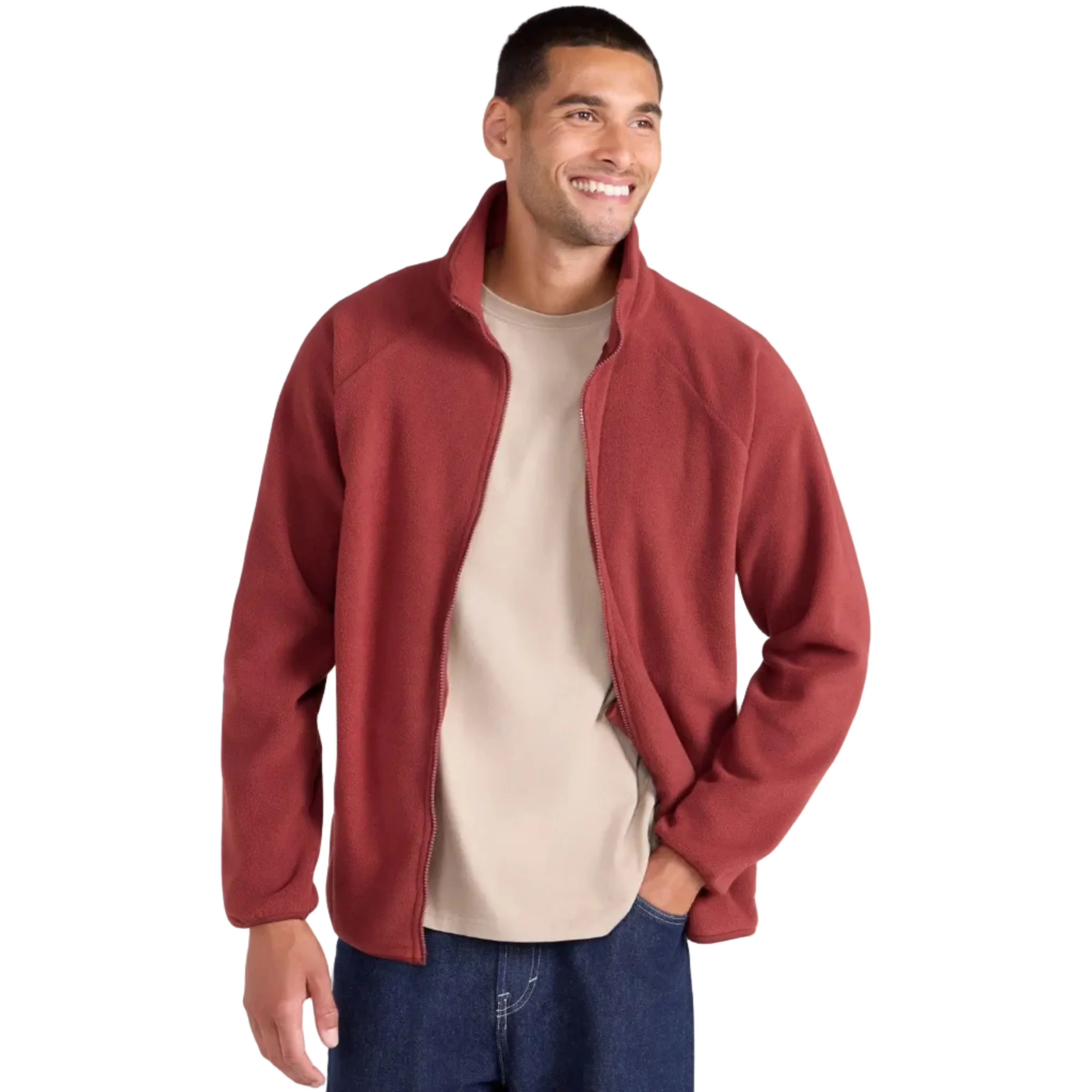 Mountain Warehouse Mens Stockholm Full Zip Fleece Jacket Red