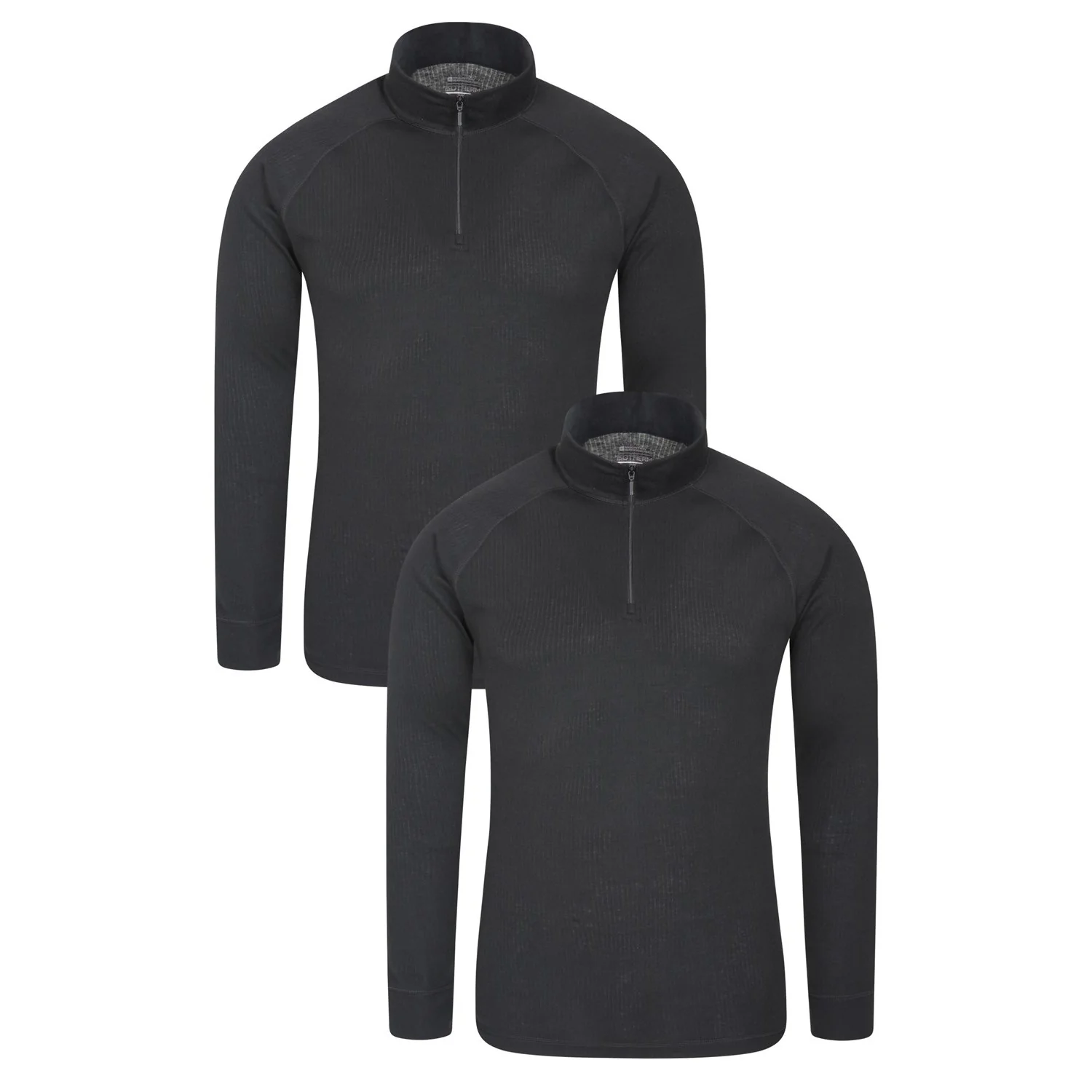 Mountain Warehouse Mens Talus Base Layer Top (Pack of 2) Black