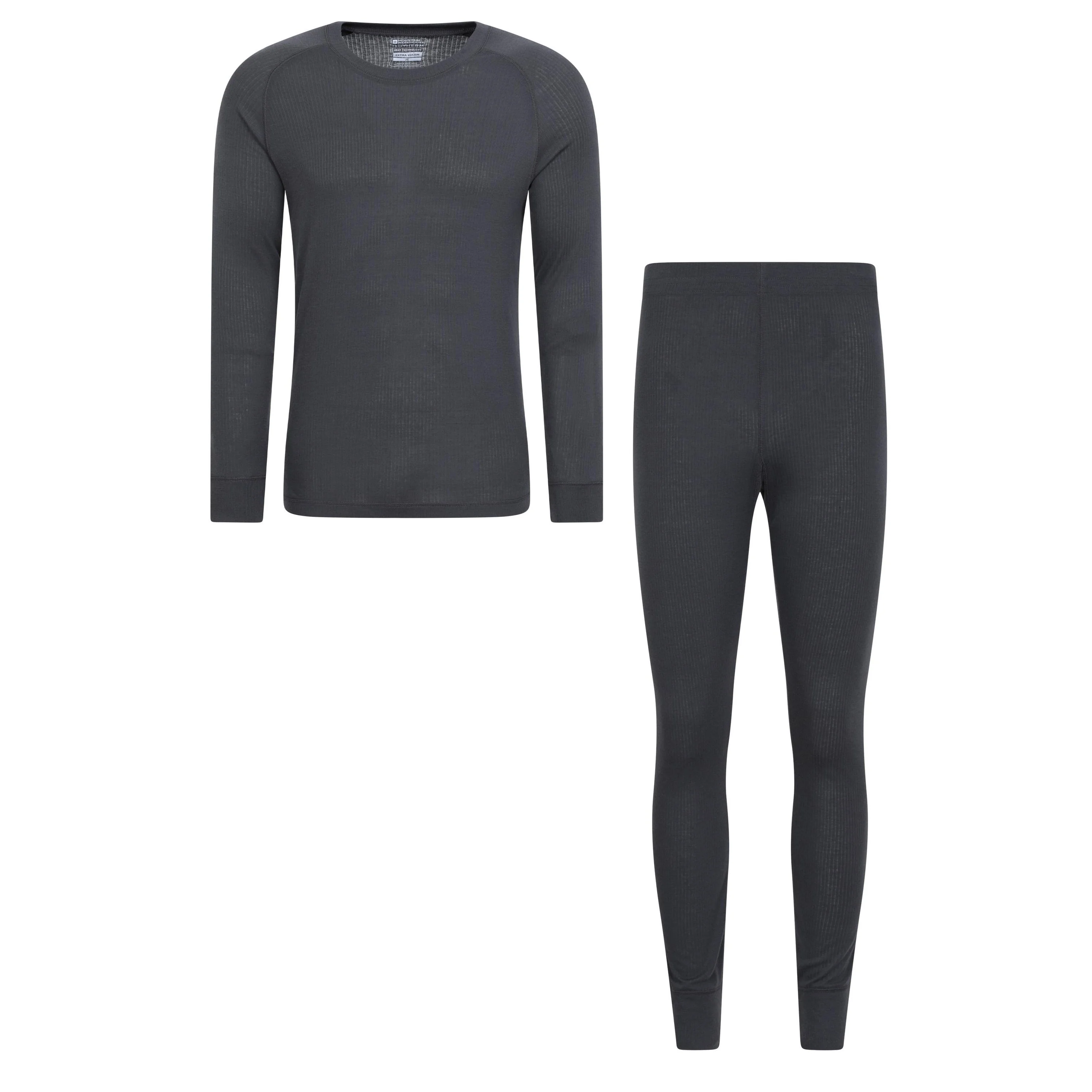 Mountain Warehouse Mens Talus Thermal Base Layer Set Charcoal