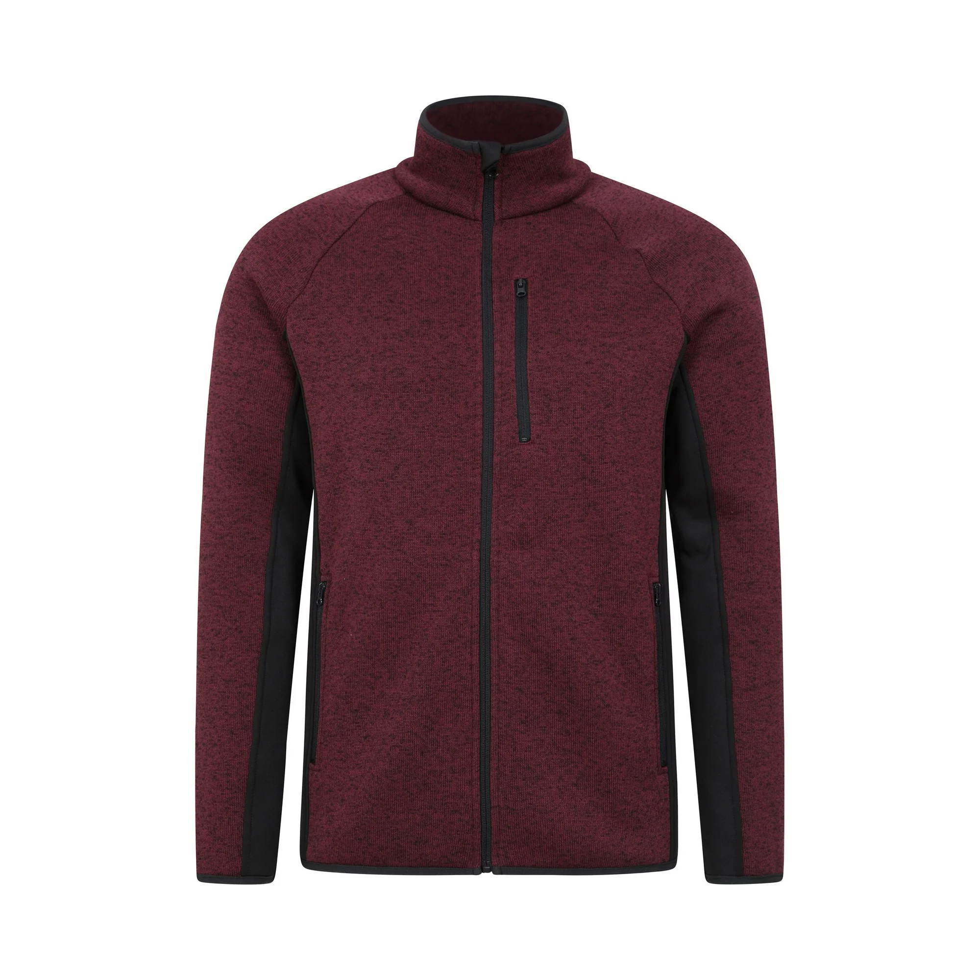 Mountain Warehouse Mens Treston Full Zip Fleece Jacket Burgundy