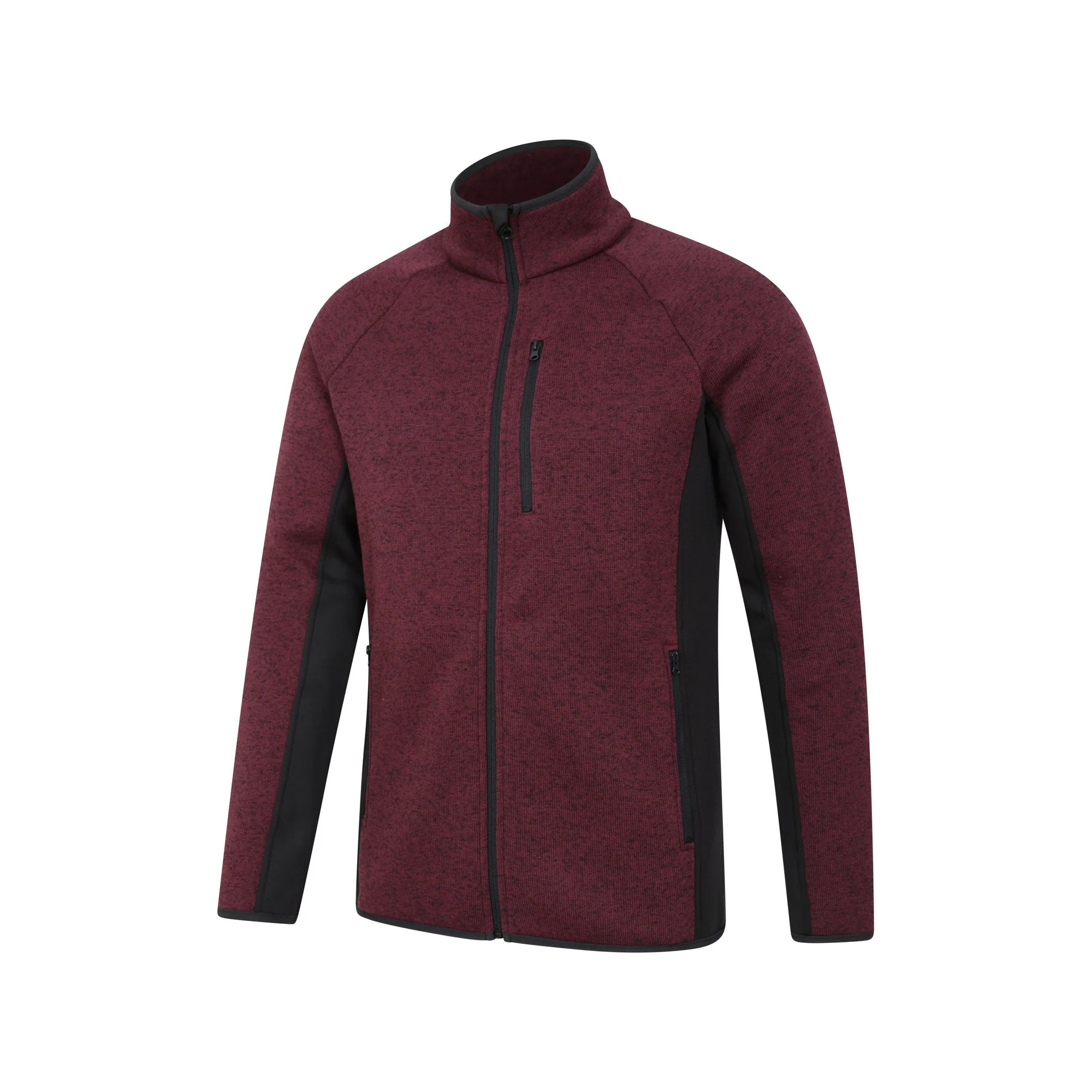 Mountain Warehouse Mens Treston Full Zip Fleece Jacket Burgundy - Image 3