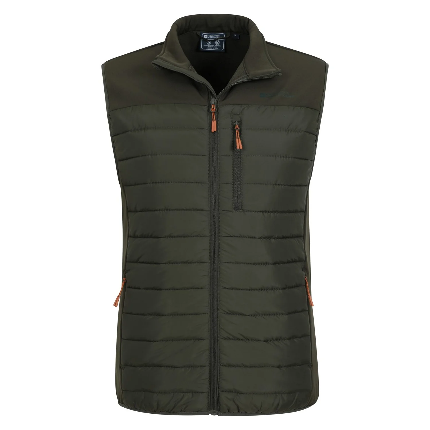 Mountain Warehouse Mens Turbine II Hybrid Padded Gilet Green - Image 3