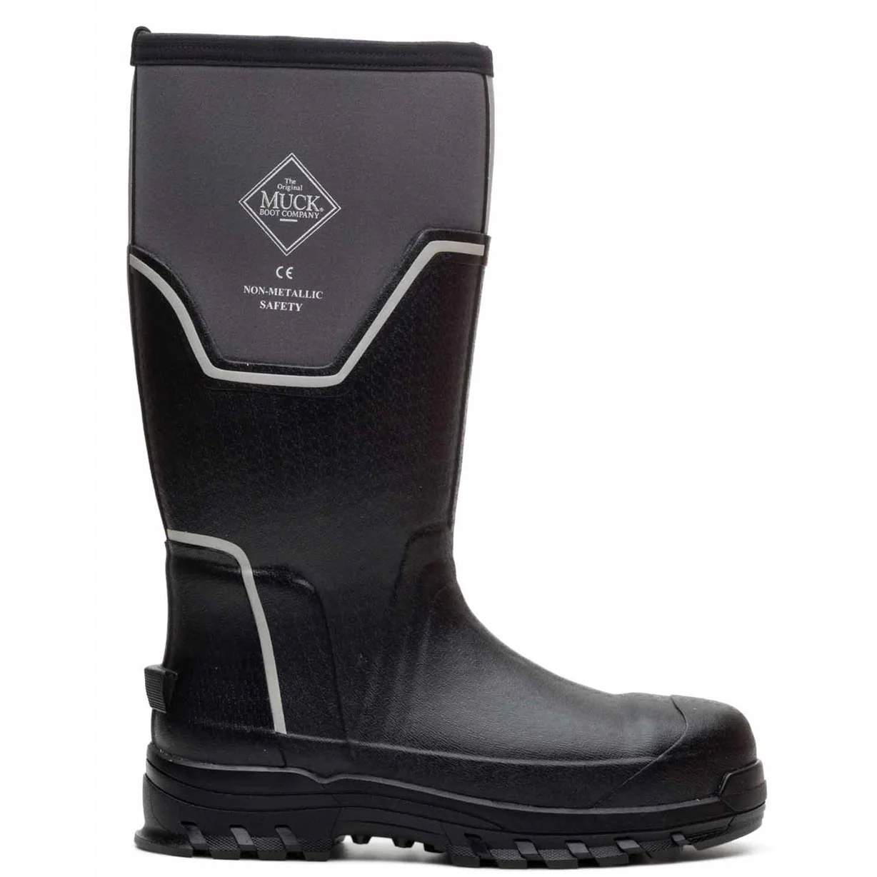 Muck Boots Mens Grit S5 Safety Wellington Black/Grey