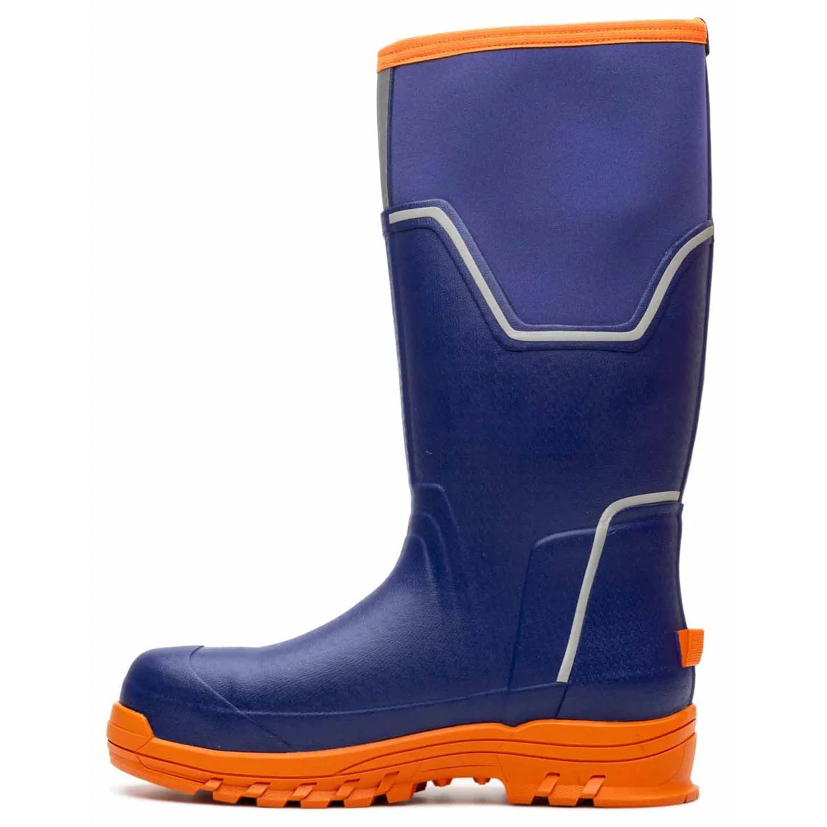 Muck Boots Mens Grit S5 Safety Wellington Blue/Orange - Image 2