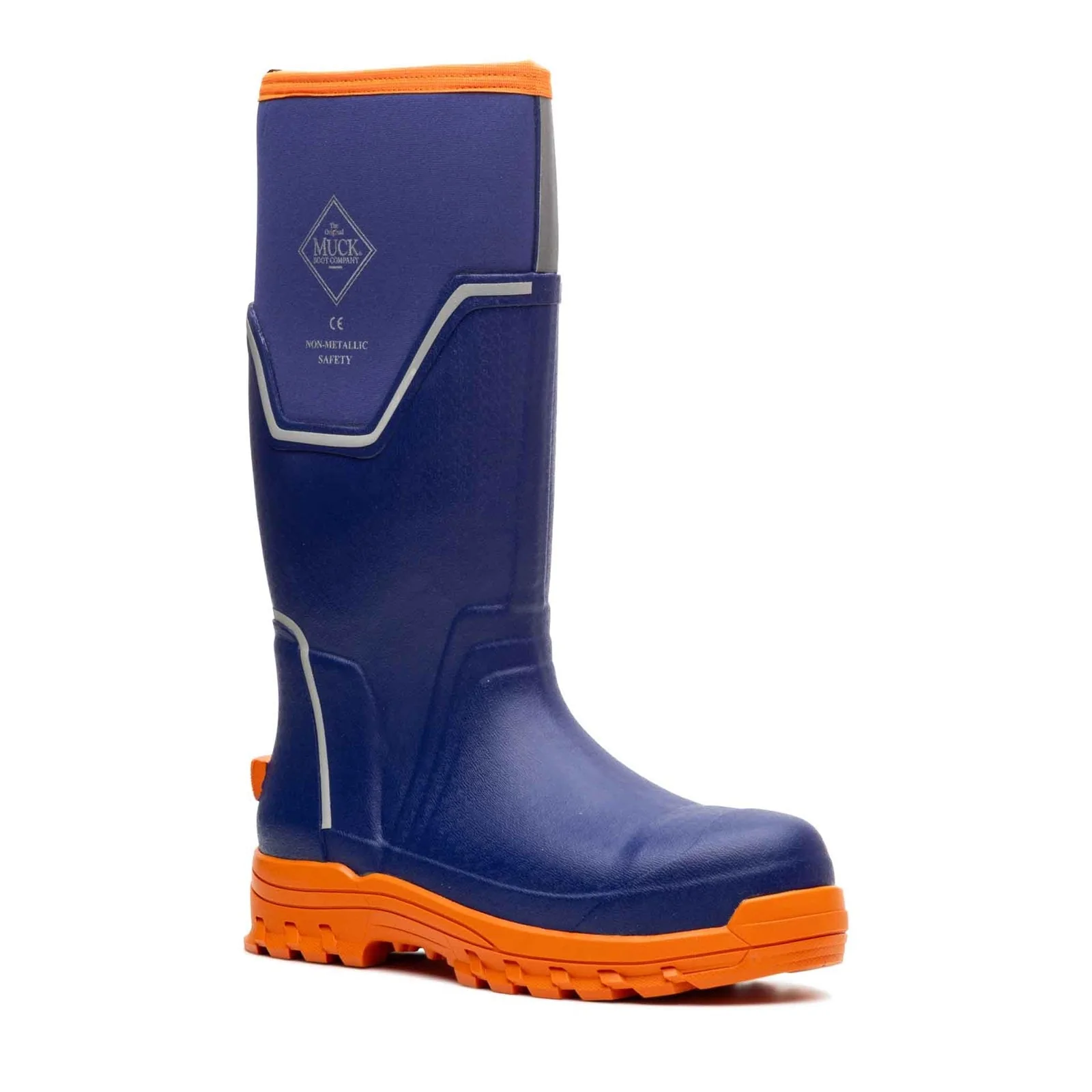 Muck Boots Mens Grit S5 Safety Wellington Blue/Orange - Image 6