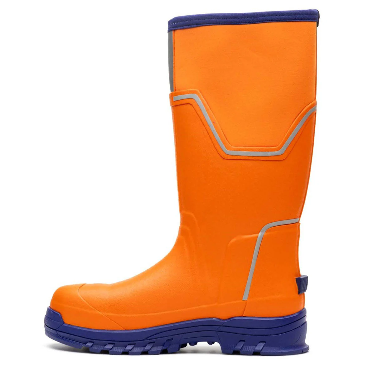 Muck Boots Mens Grit S5 Safety Wellington Orange/Blue - Image 2