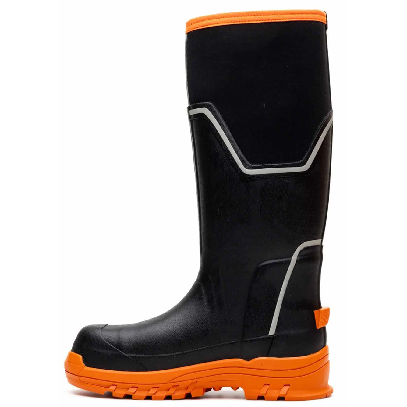 Muck Boots Womens Grit S5 Safety Wellington Black/Orange - Image 2