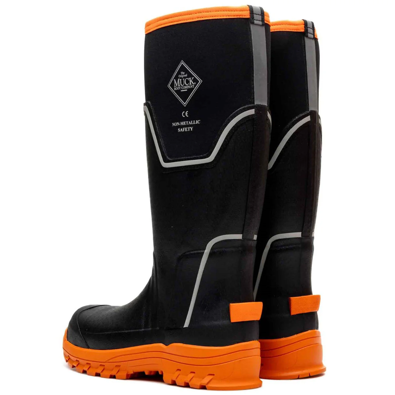 Muck Boots Womens Grit S5 Safety Wellington Black/Orange - Image 3