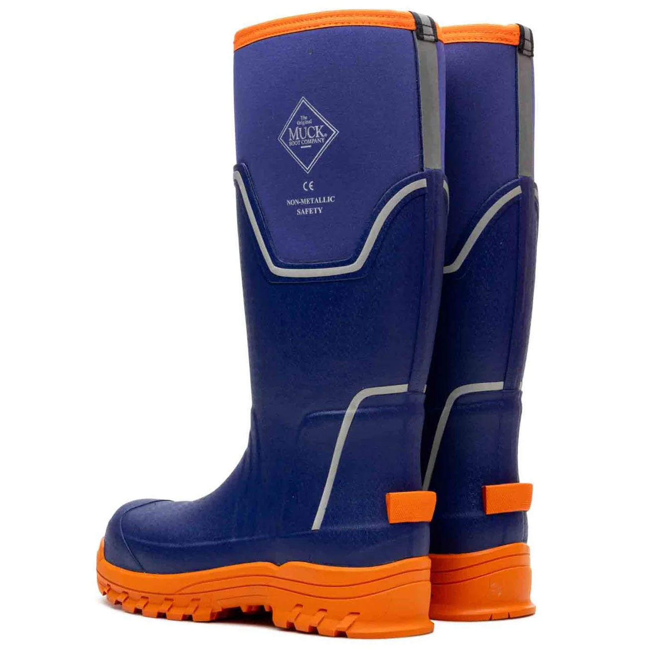 Muck Boots Womens Grit S5 Safety Wellington Blue/Orange - Image 3
