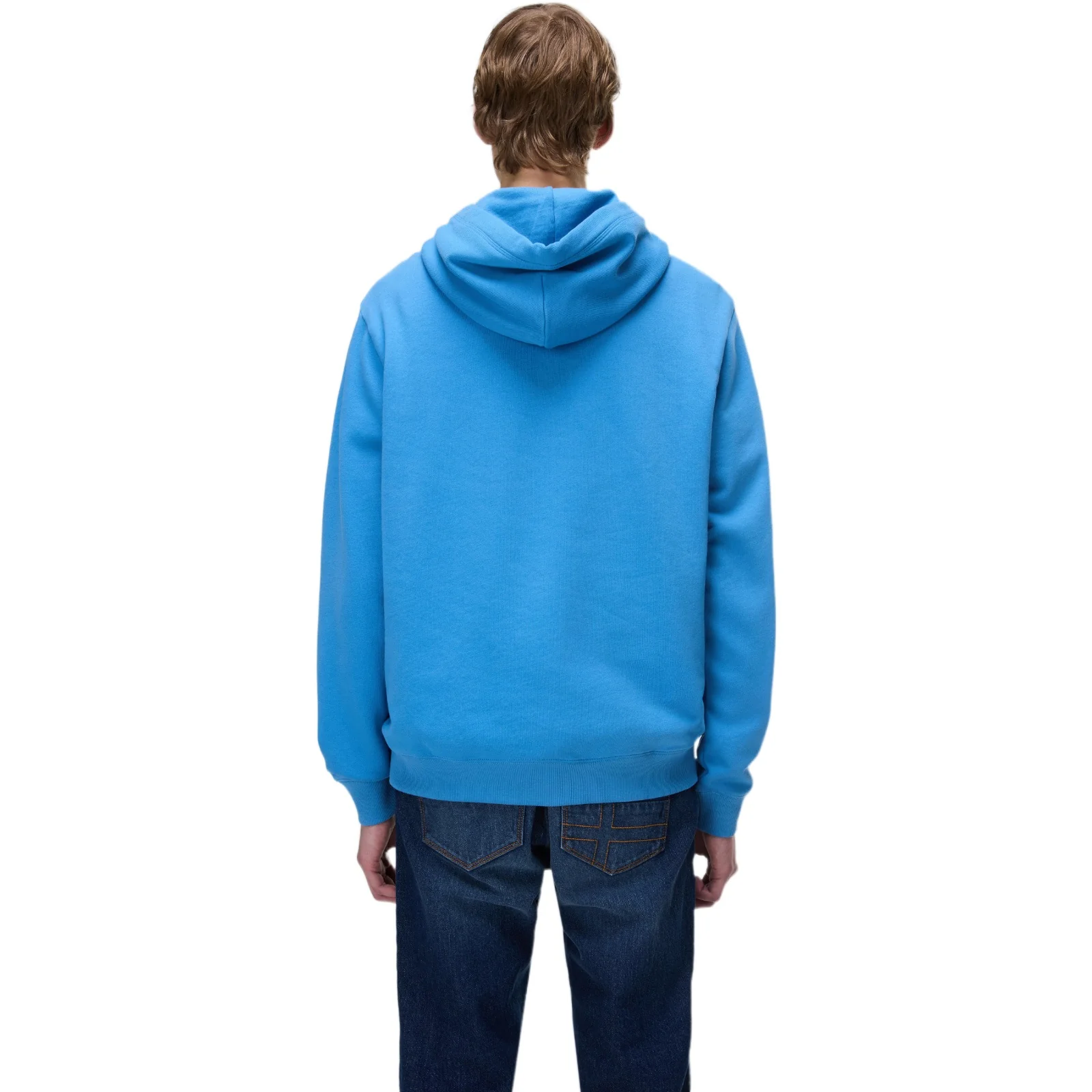 Napapijri Mens B-Box Logo Hoodie Blue - Image 2