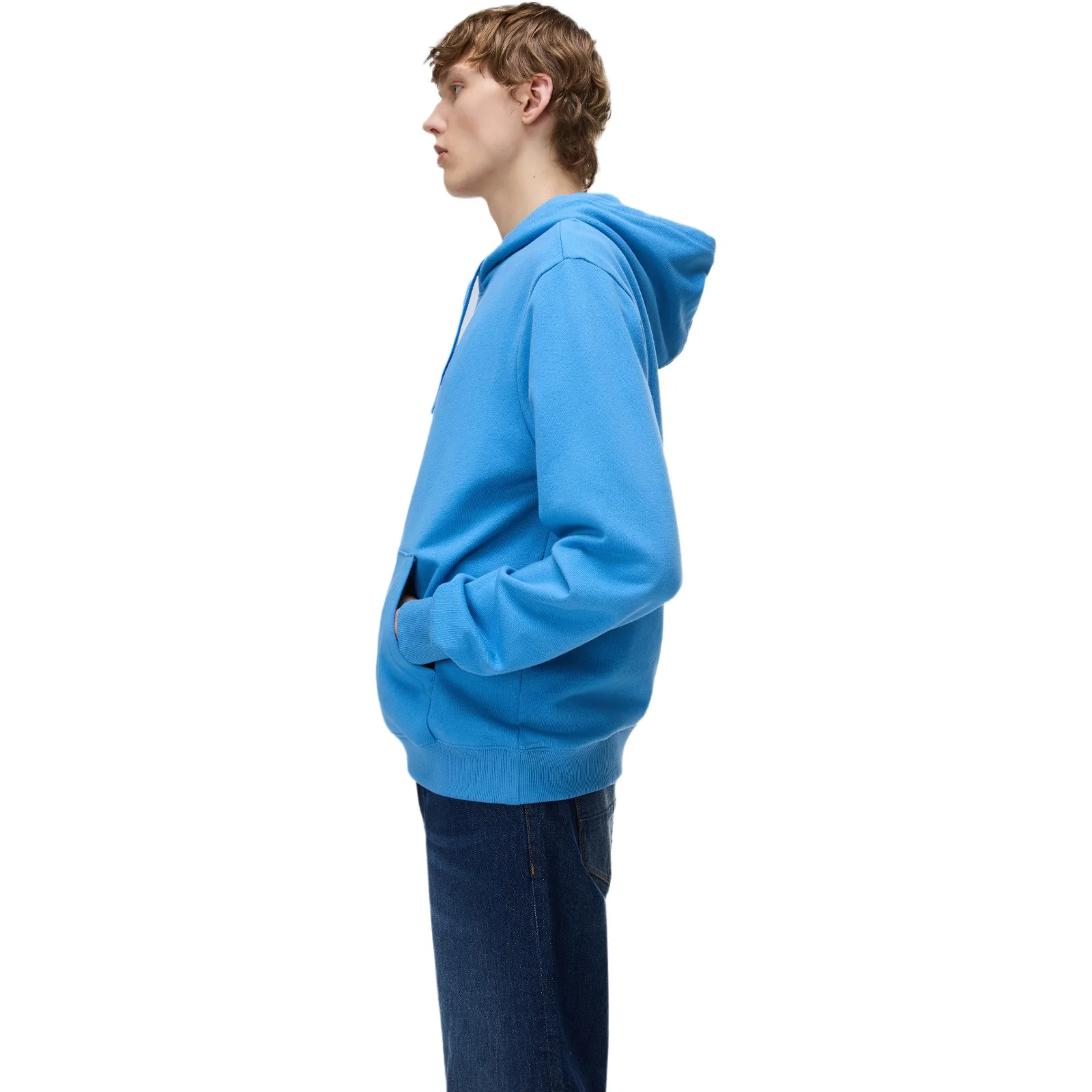Napapijri Mens B-Box Logo Hoodie Blue - Image 3